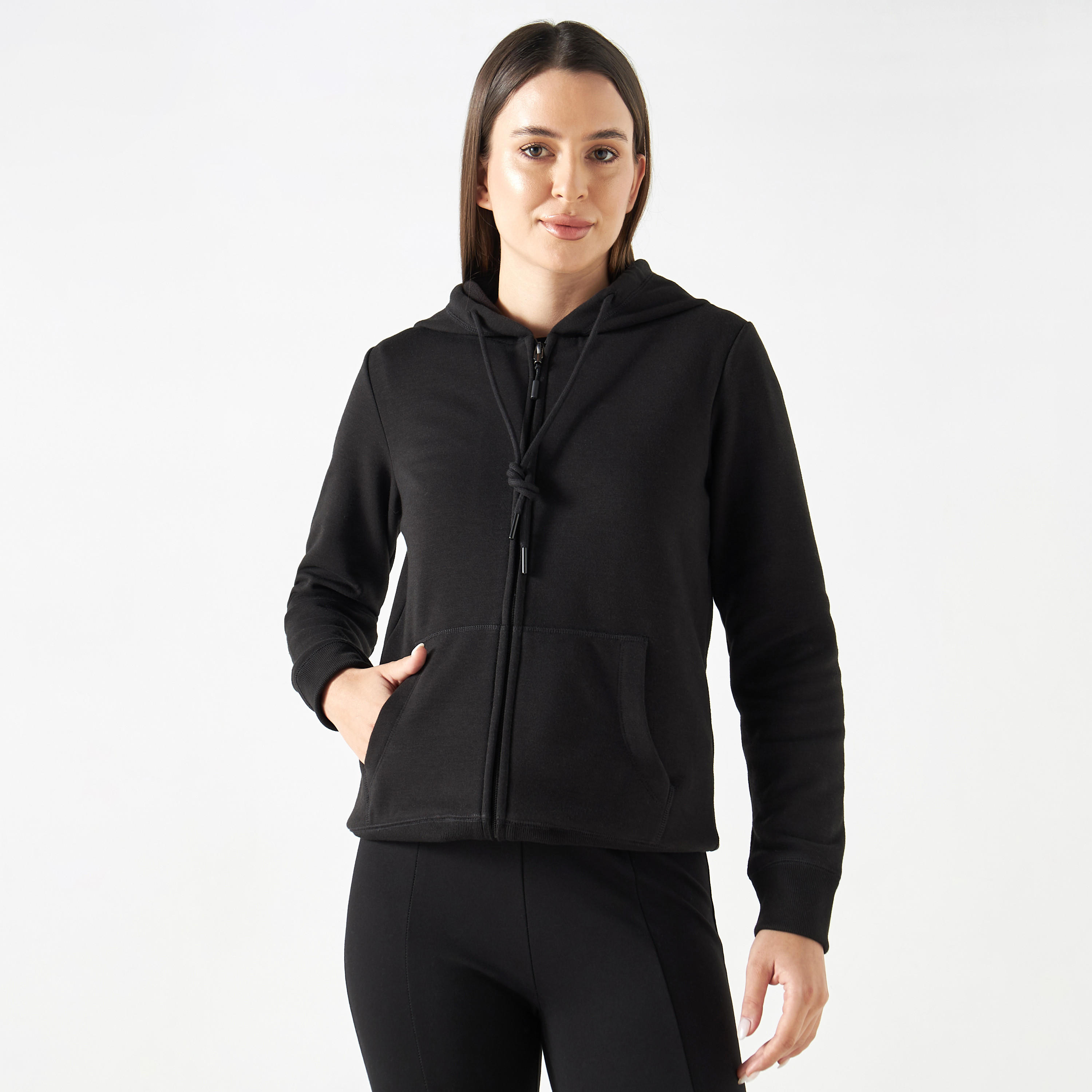 هودي بسحّاب وأكمام طويلة وجيوب-women-winterwear-coatsandjackets-jackets-image-1