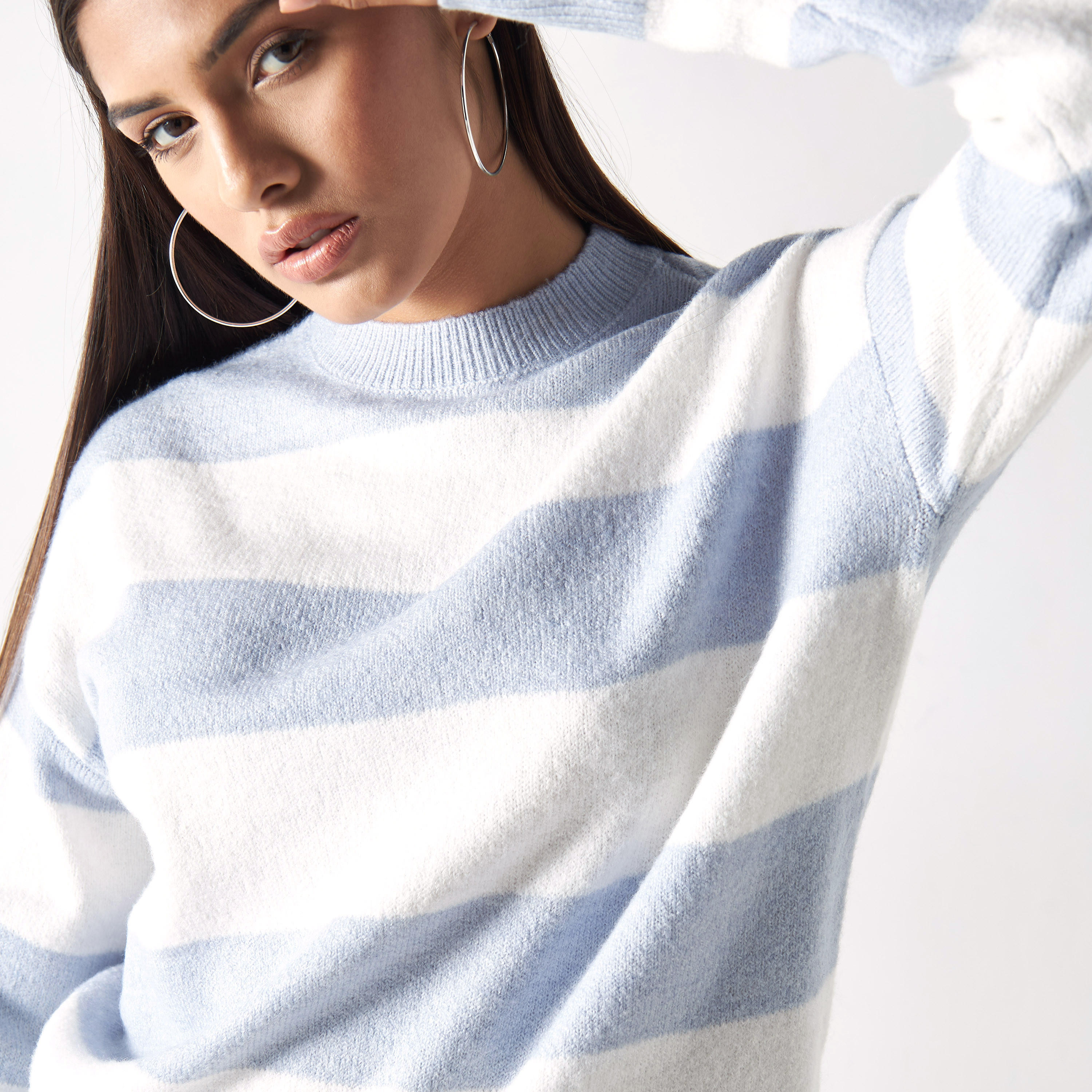 كنزة مخططة بأكمام طويلة-women-clothing-cardigansandjumpers-jumpers-image-4