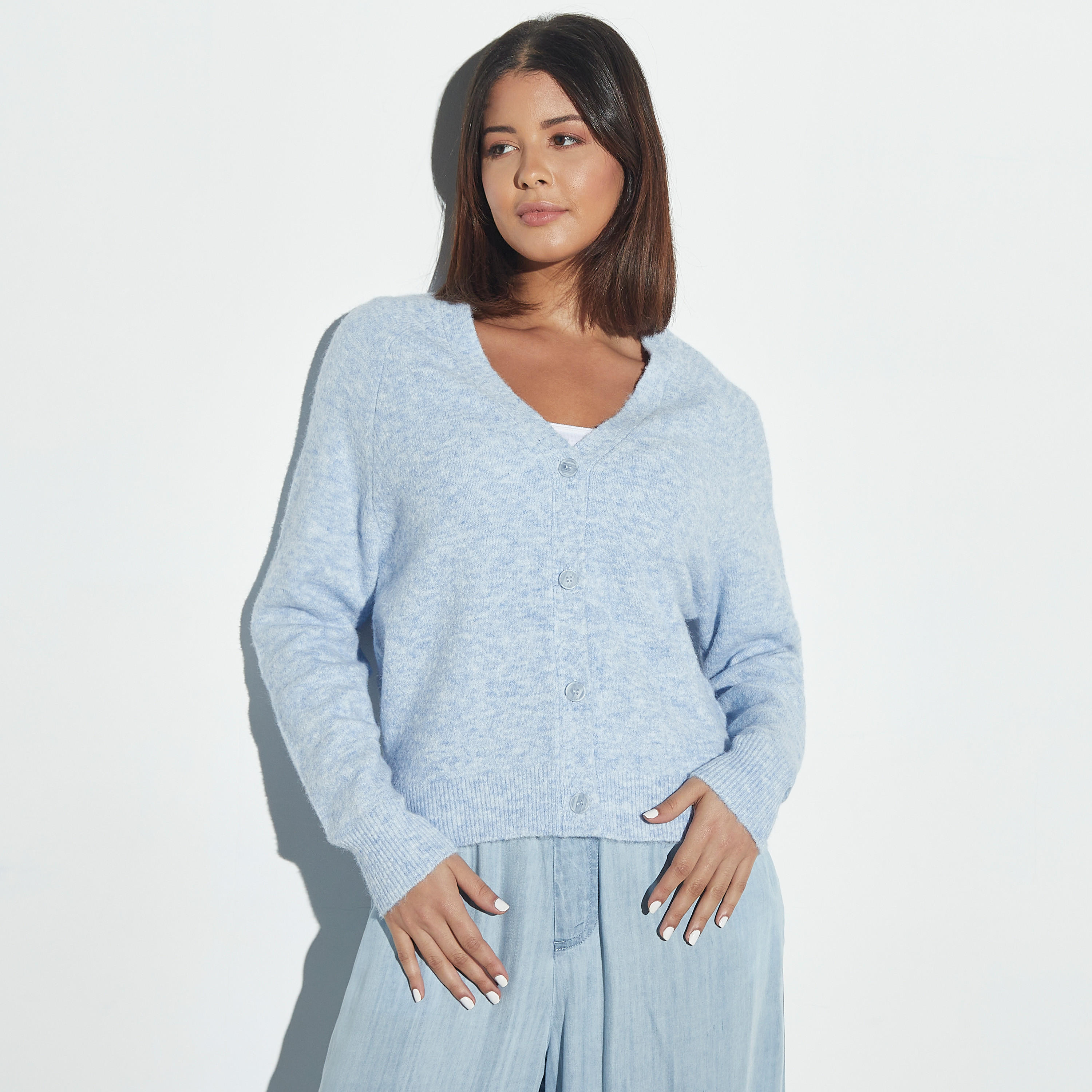 كارديجان بارز الملمس بأكمام طويلة-women-winterwear-cardigansandjumpers-cardigans-image-1