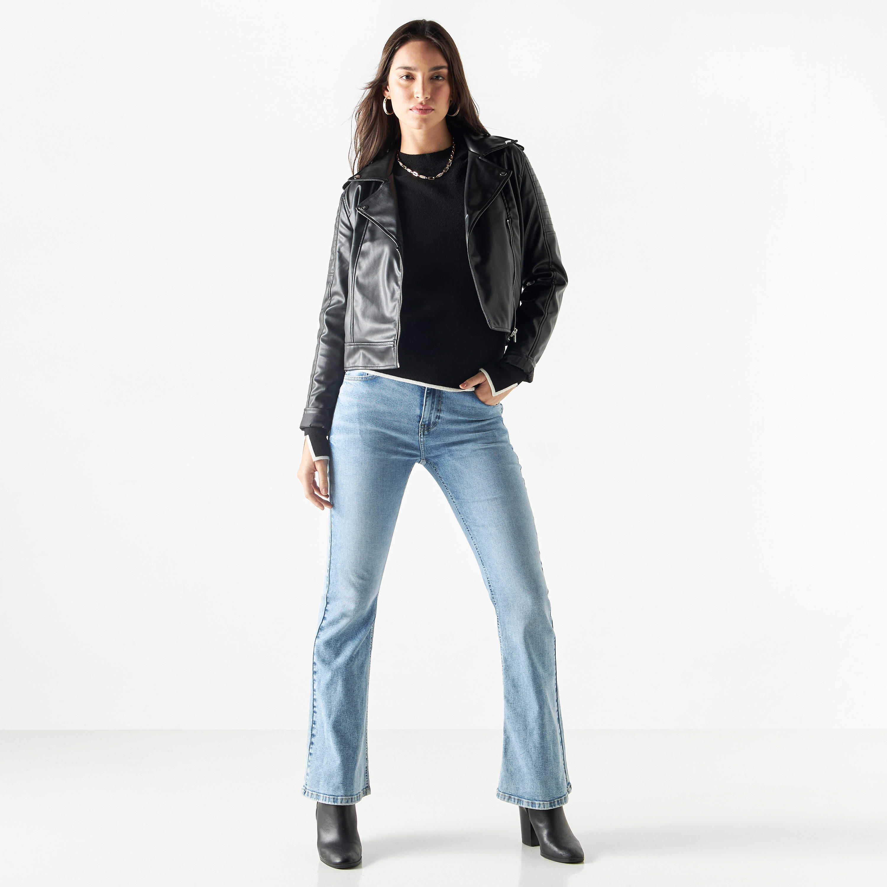 كنزة بارزة الملمس بياقة ضيقة وأكمام طويلة-women-clothing-cardigansandjumpers-jumpers-image-2