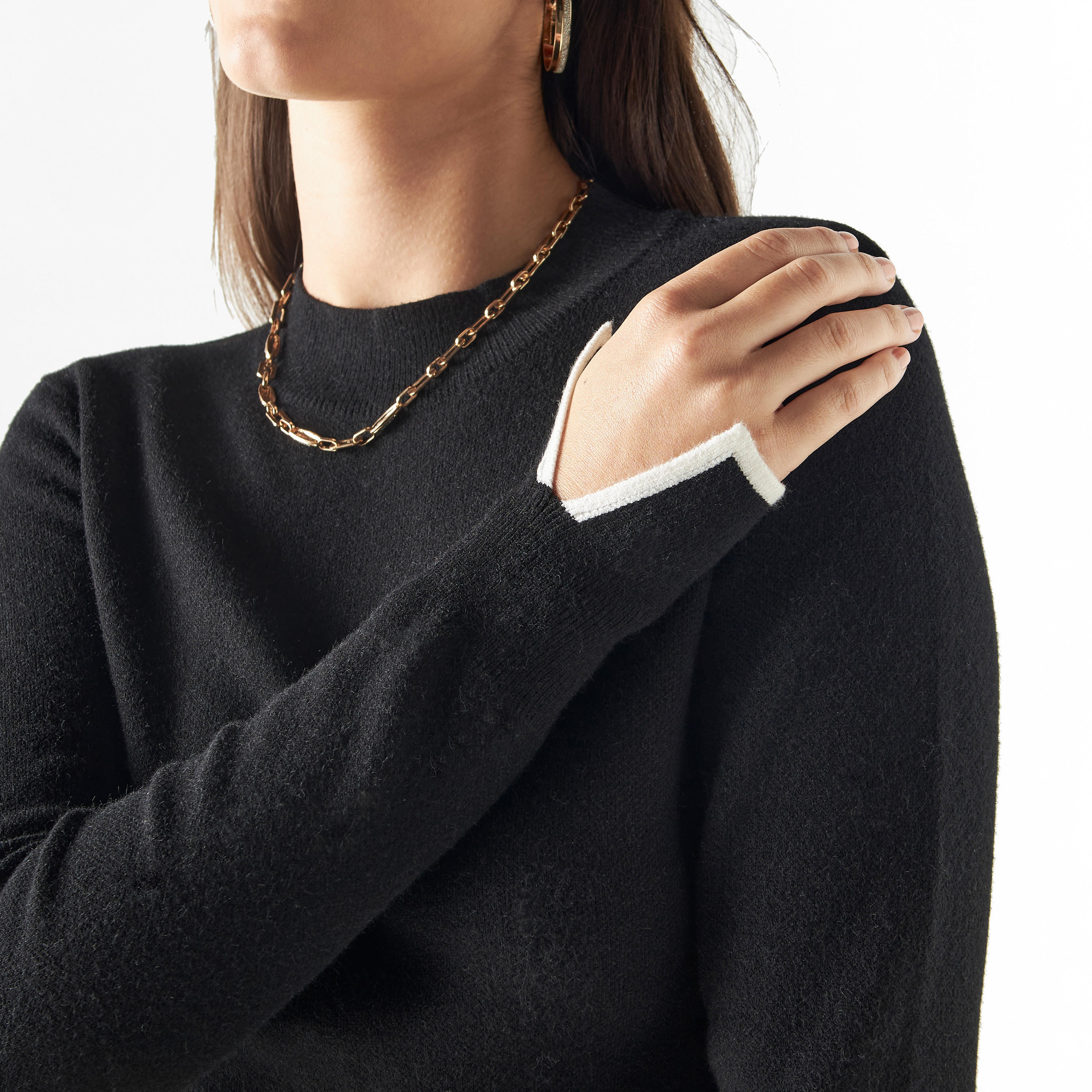 كنزة بارزة الملمس بياقة ضيقة وأكمام طويلة-women-clothing-cardigansandjumpers-jumpers-image-4