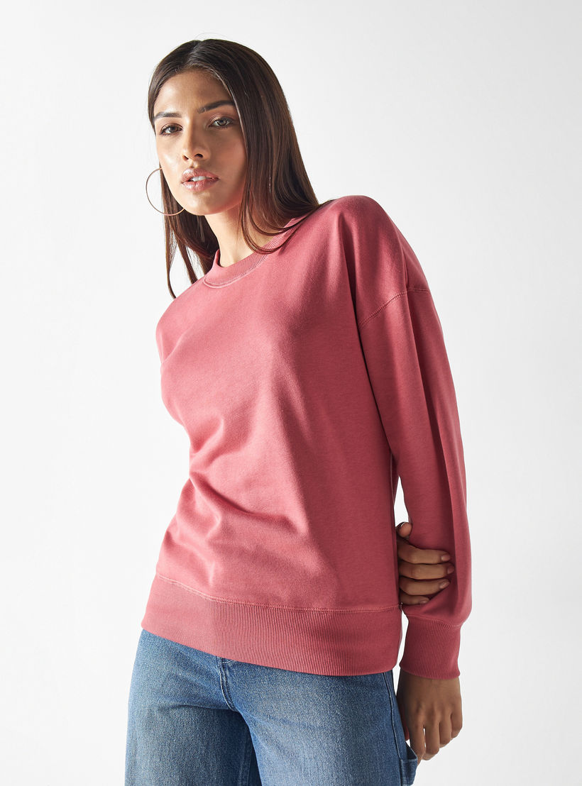 سويت شيرت سادة بأكمام طويلة-women-winterwear-hoodiesandsweatshirts-sweatshirts-image-5
