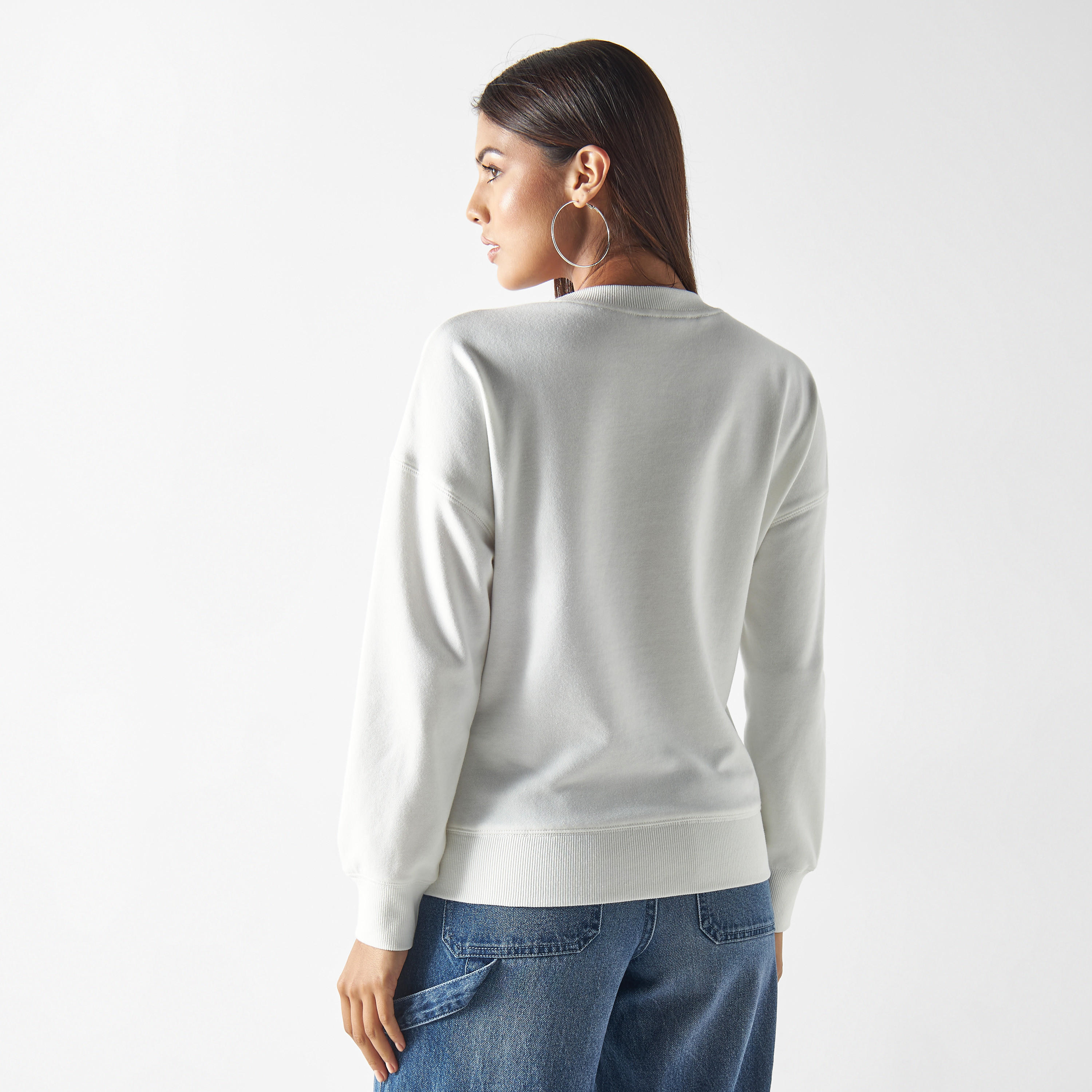 Solid Sweatshirt with Long Sleeves-women-clothing-hoodiesandsweatshirts-sweatshirts-image-4