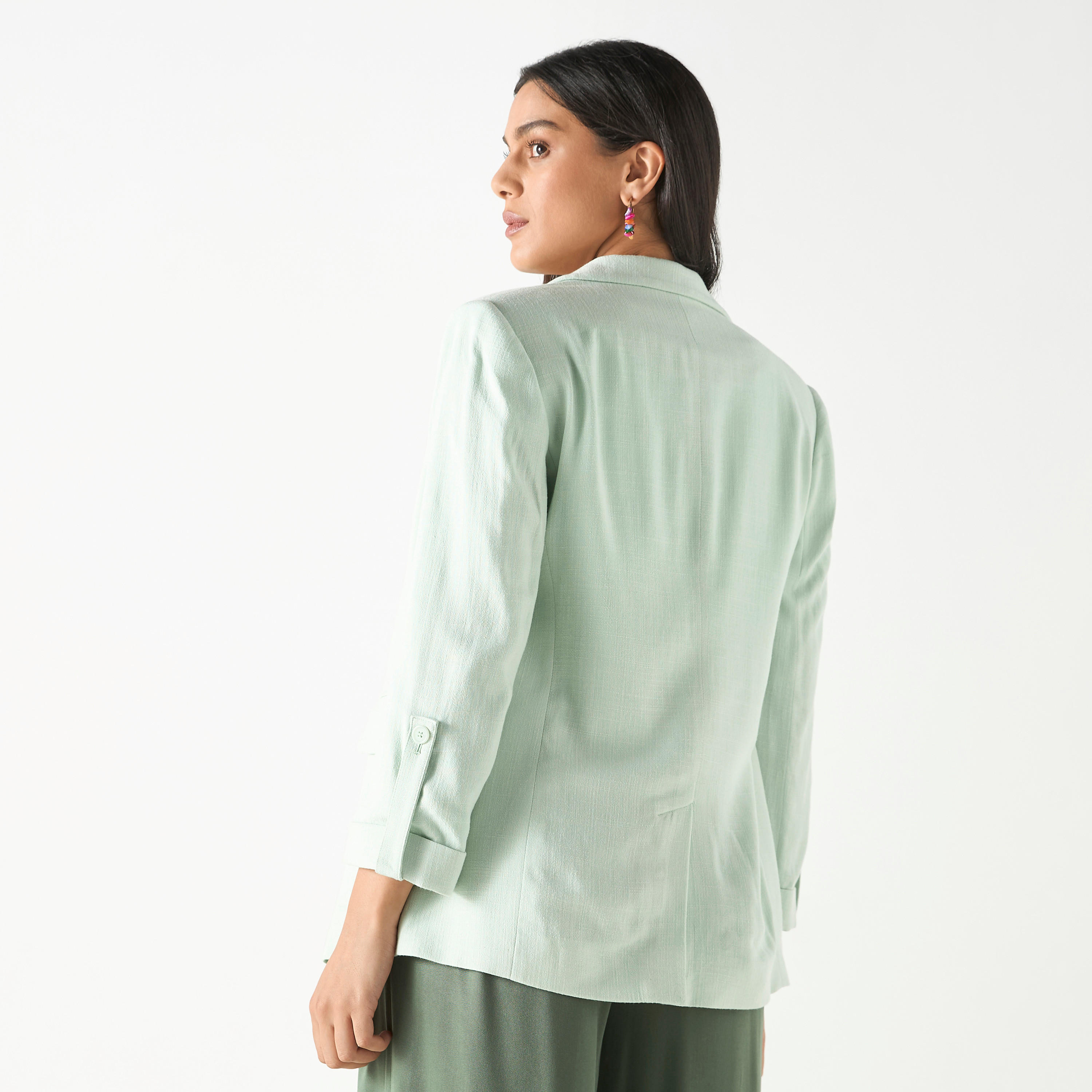 Textured Notch Lapel Blazer with Pockets-women-clothing-coatsandjackets-blazers-image-3