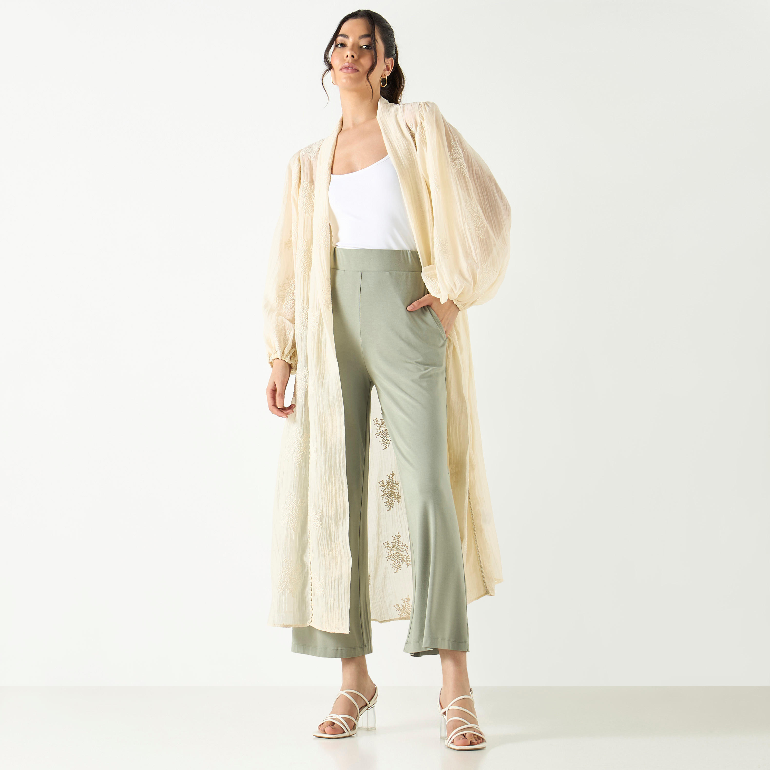 بنطلون واسع الساقين بخصر مطاطي وجيوب-women-clothing-trousers-image-12