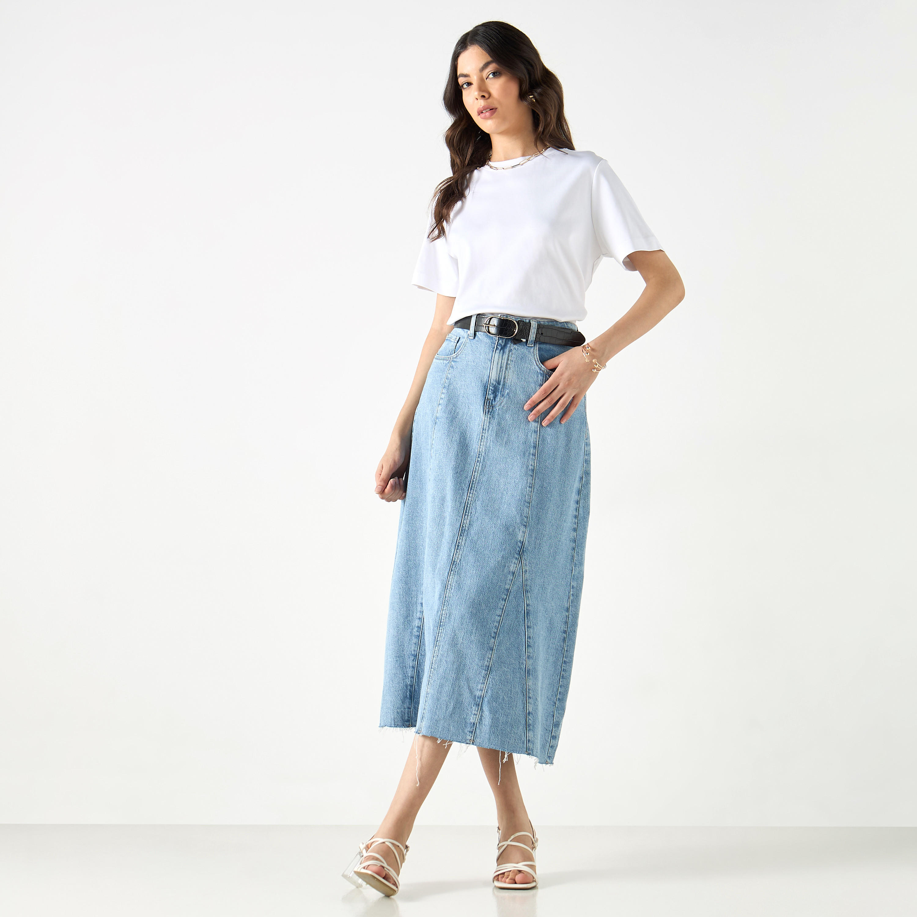 Cotton T-shirt with Short Sleeves-women-clothing-tshirts-image-2