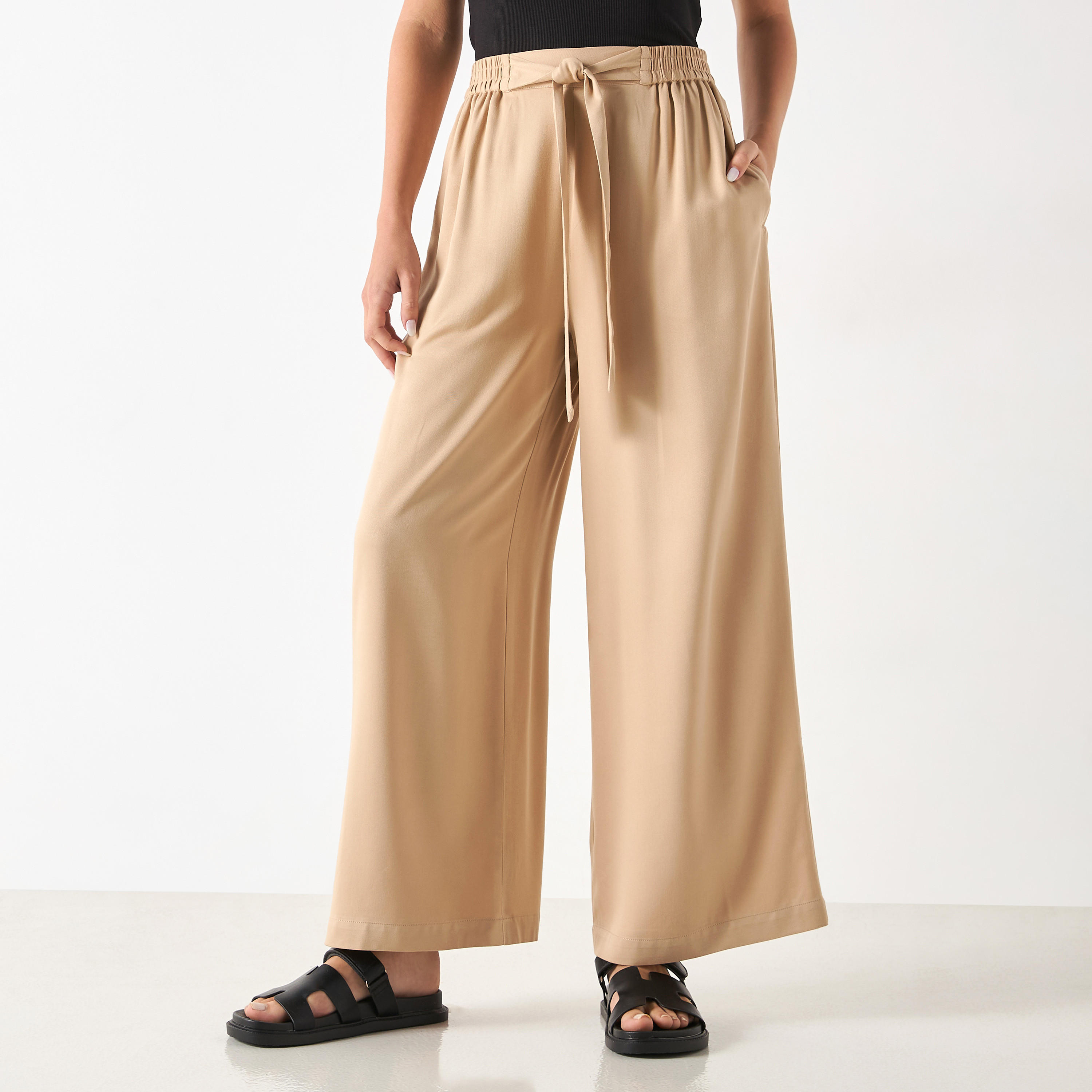 Wide Leg Pants with Flexi Waist and Pockets-women-clothing-bottoms-trousers-image-9