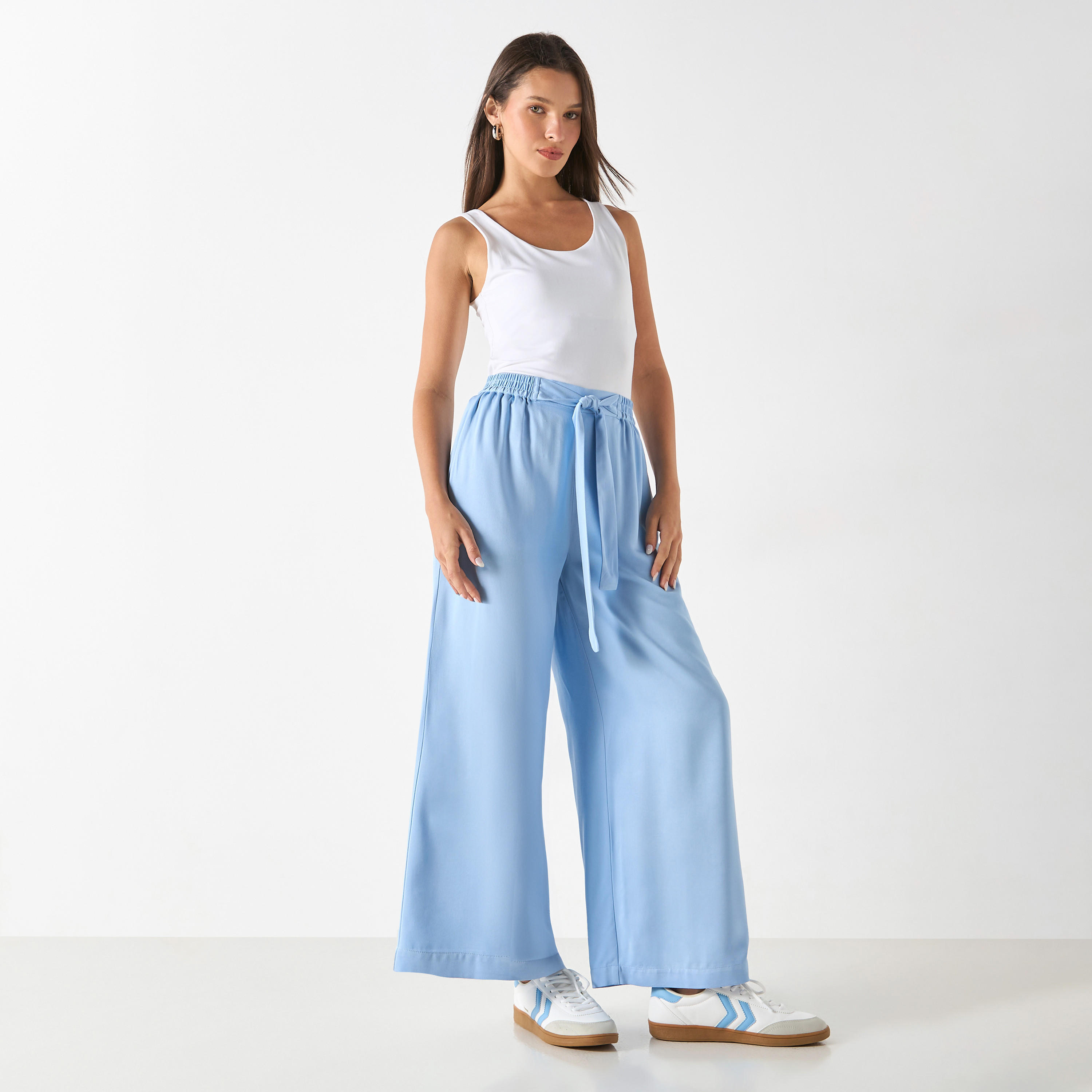 Wide Leg Pants with Flexi Waist and Pockets-women-clothing-bottoms-trousers-image-2
