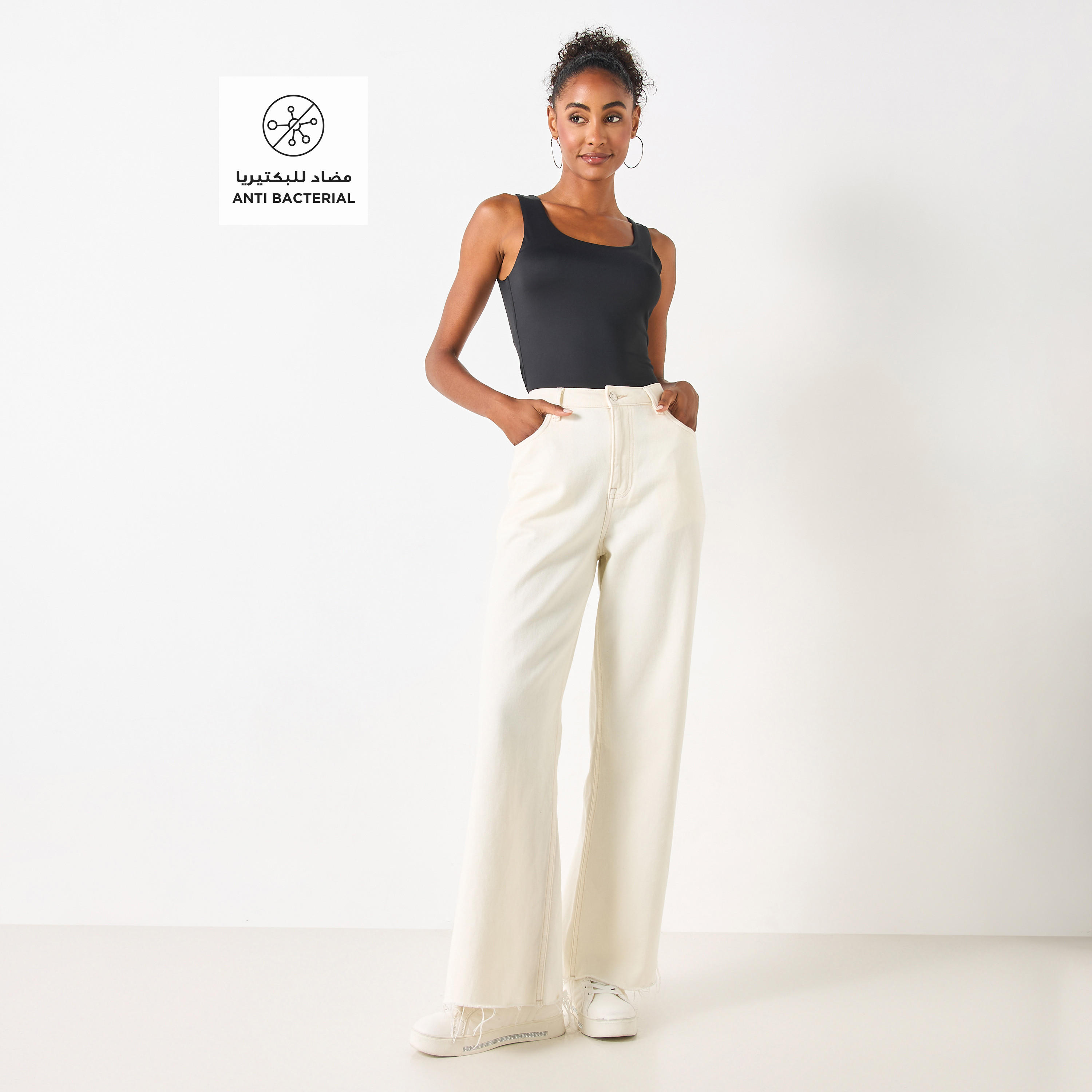 Solid Tank Top with Square Neck-women-clothing-tshirts-image-2