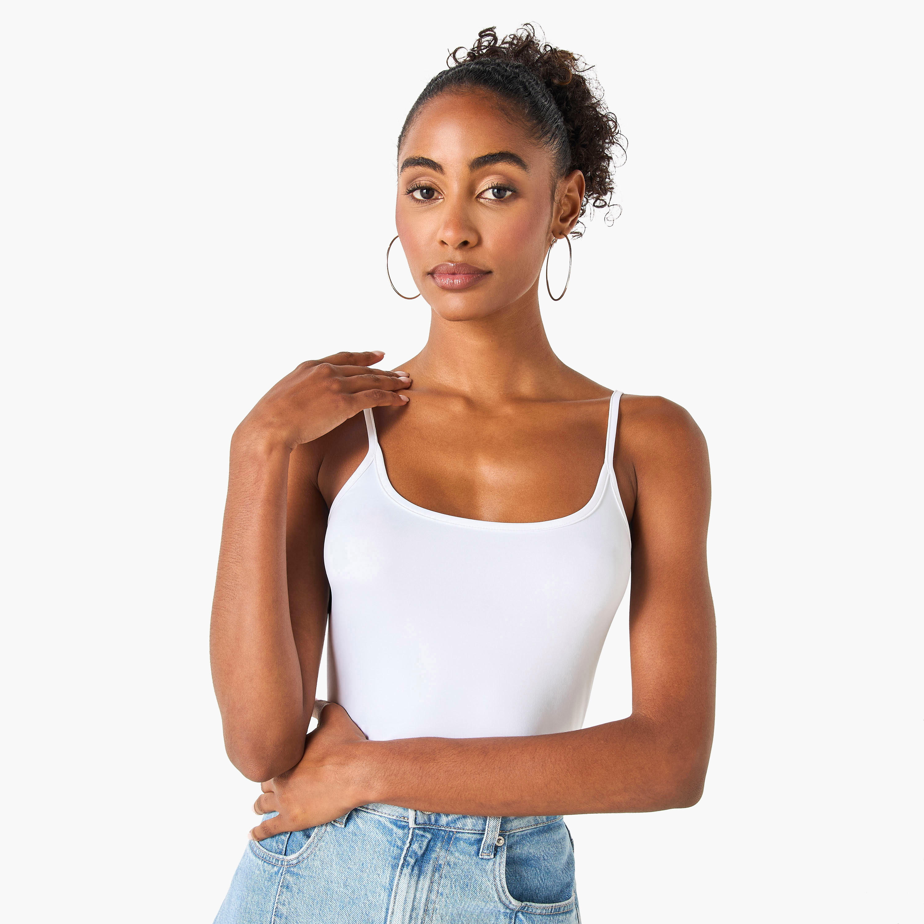 トップス THIN CODE CAMISOLE トップス THIN CODE CAMISOLE Women's Solid Color Block