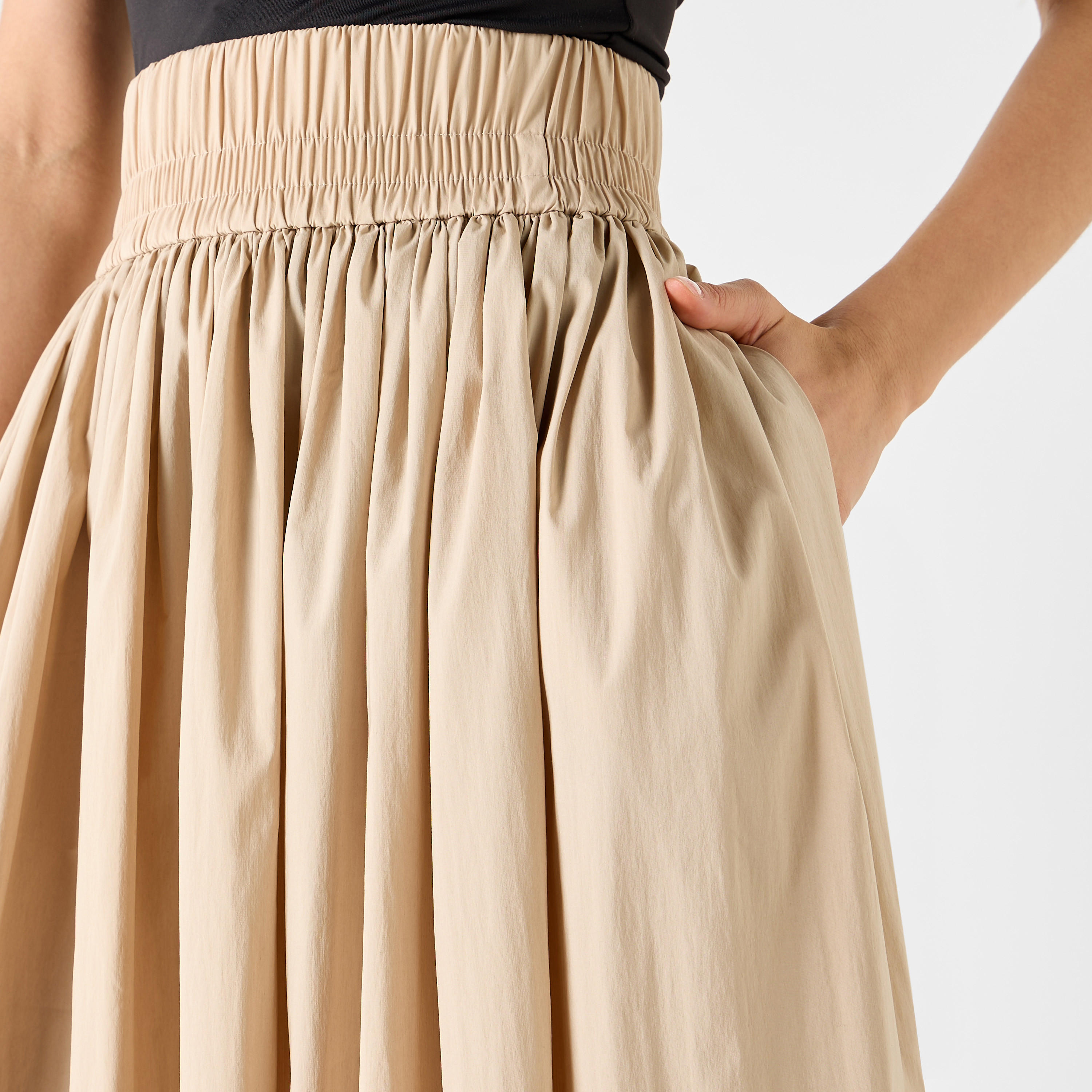 新品未使用OHESHIO PLEATS SKIRT MIDI PANTS MUSINSA公式 | OHESHIO PLEATS SKIRT MIDI PANTS, BLACK