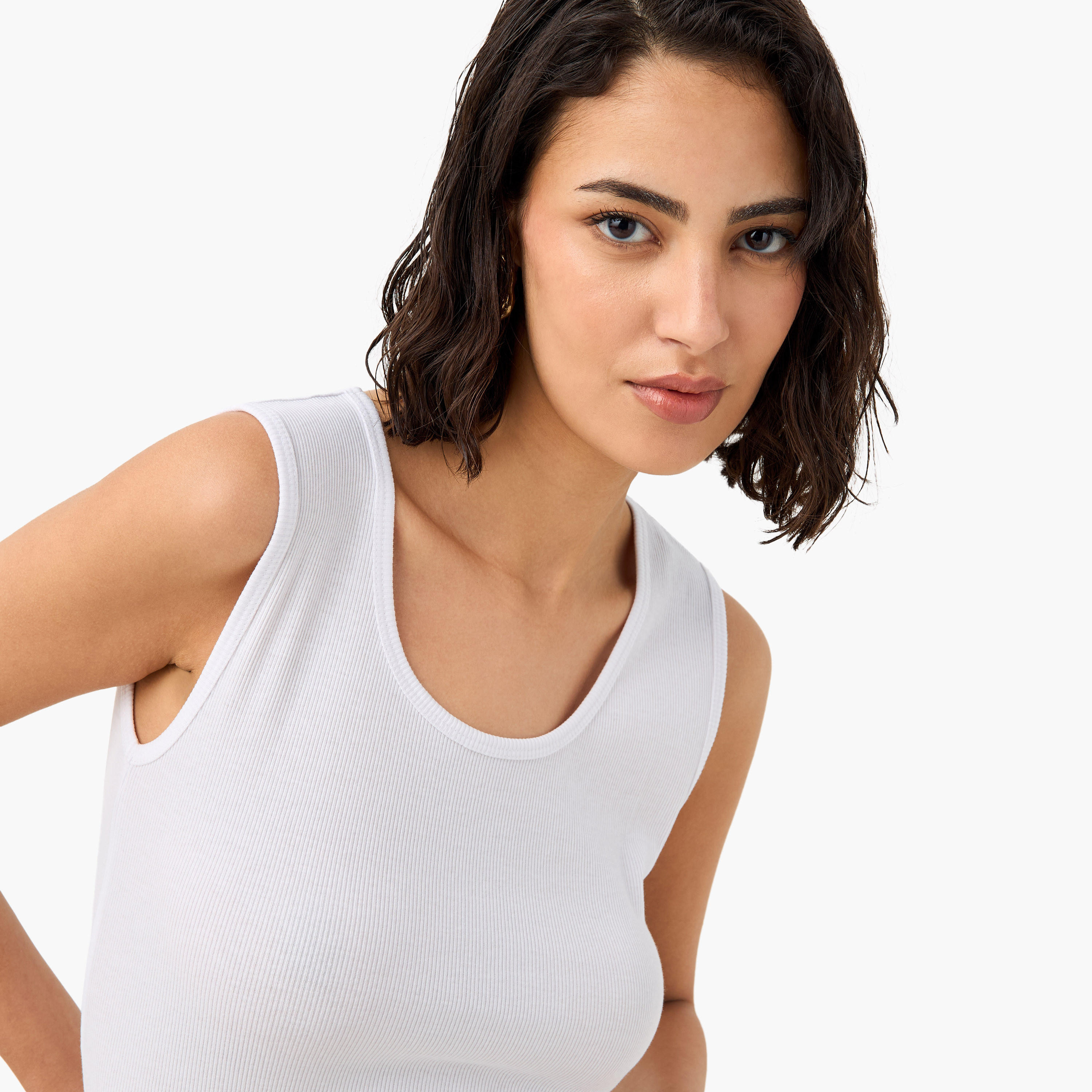 Ribbed Round Neck Sleeveless Tank Top-women-clothing-tshirts-image-14