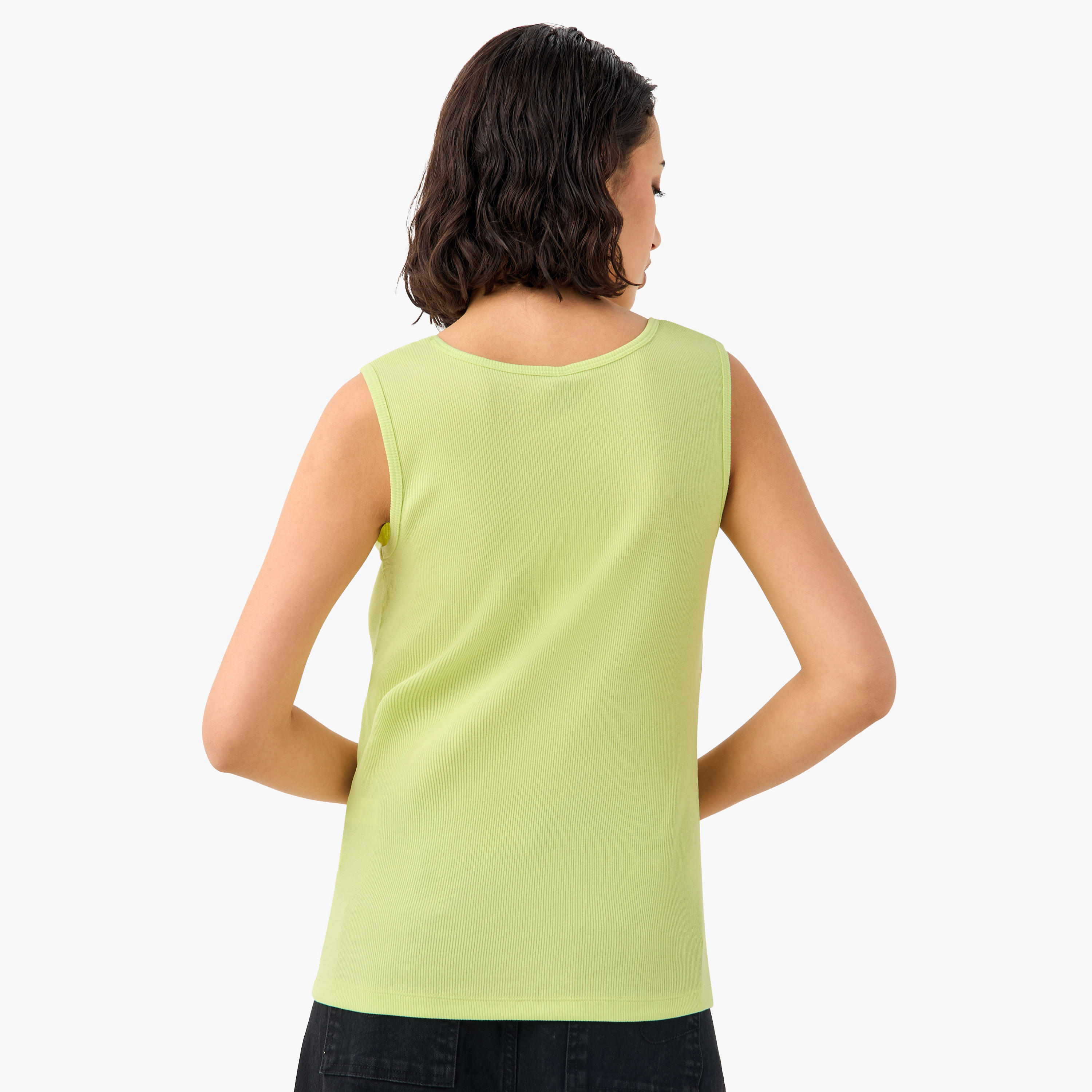 Ribbed Round Neck Sleeveless Tank Top-women-clothing-tshirts-image-18