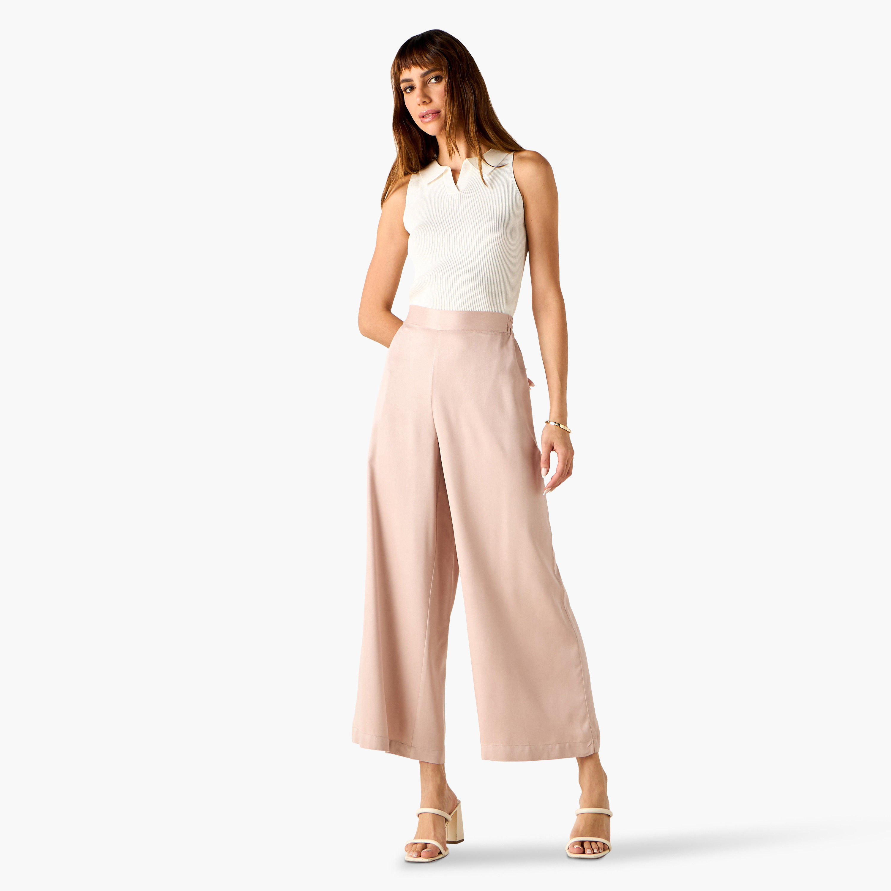 Wide Leg Flexi Waist Palazzo Pants with Pockets-women-clothing-bottoms-trousers-image-17