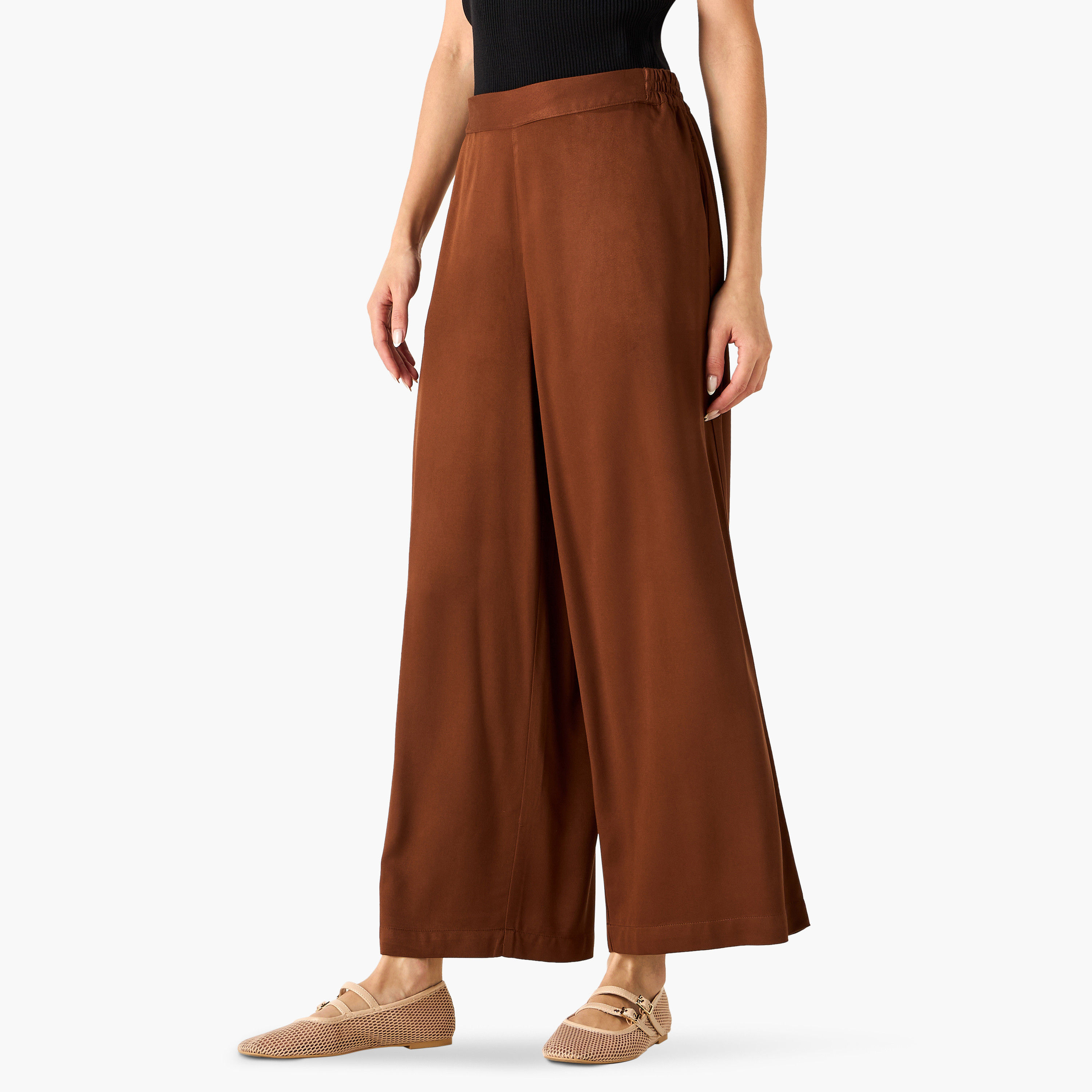 Wide Leg Flexi Waist Palazzo Pants with Pockets-women-clothing-bottoms-trousers-image-11