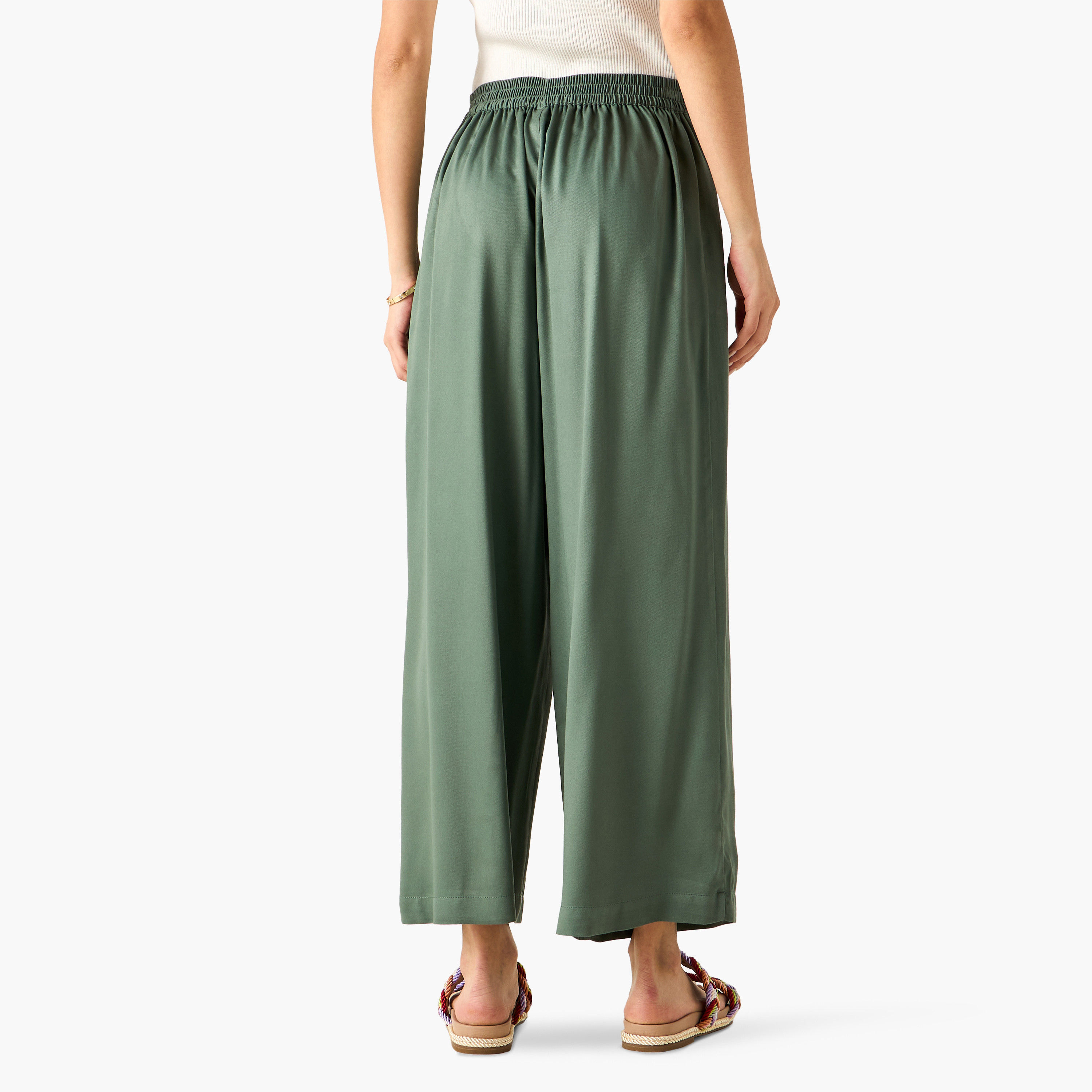 Wide Leg Flexi Waist Palazzo Pants with Pockets-women-clothing-bottoms-trousers-image-3