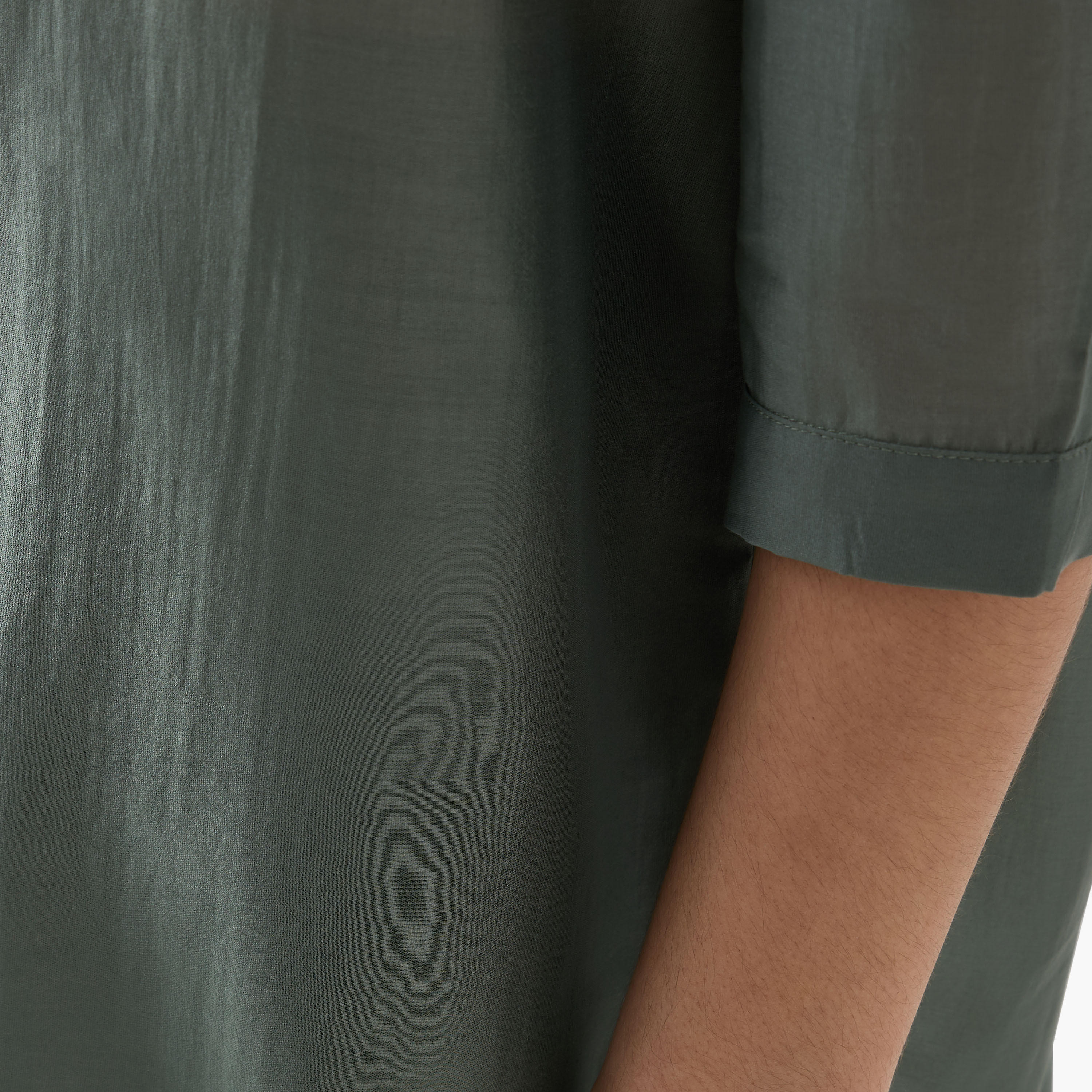 قميص بقصّة مريحة وأكمام 3/4 وحواف غير متساوية-women-clothing-shirtsandblouses-shirts-image-6