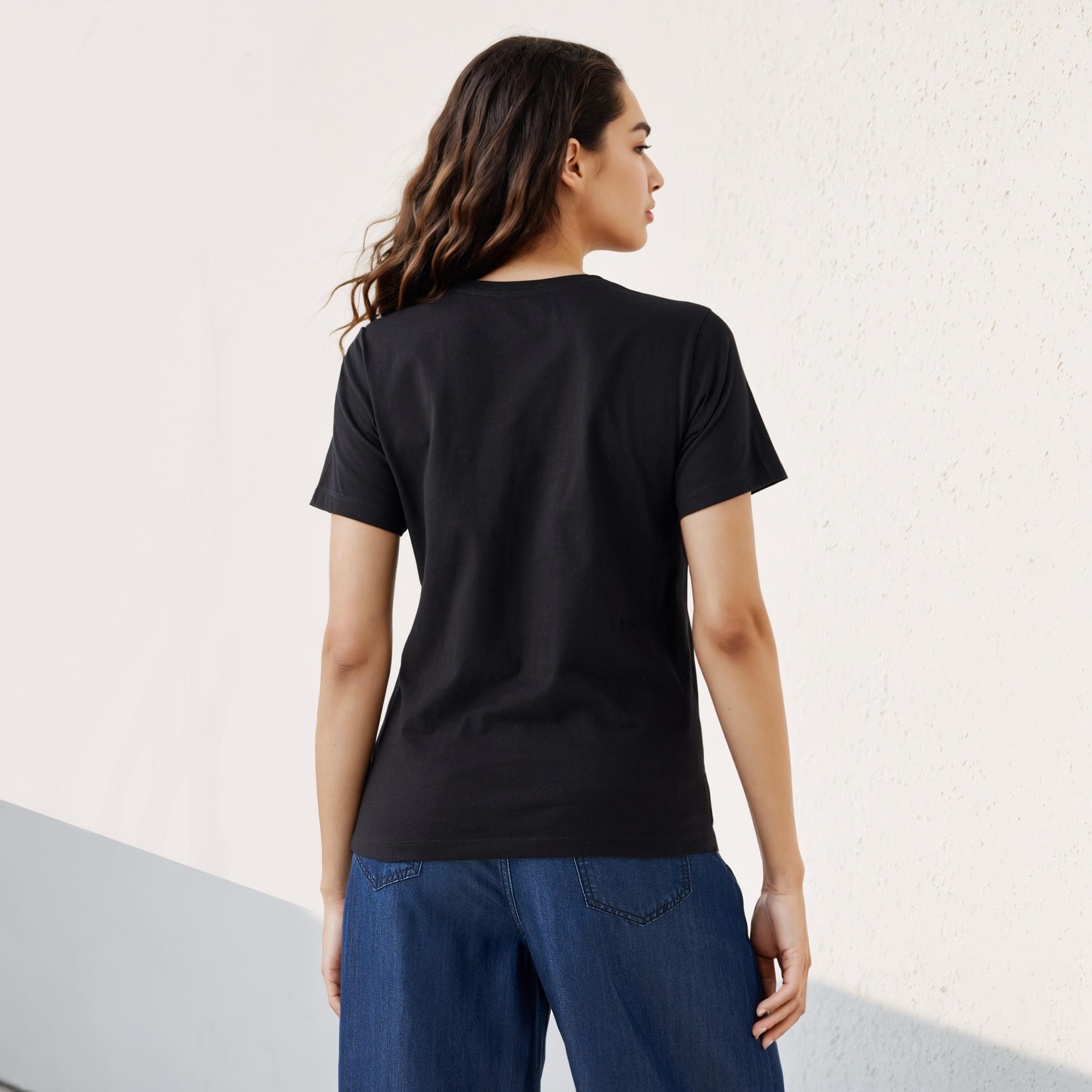 Floral Print Crew Neck T-shirt-women-clothing-tshirts-image-3
