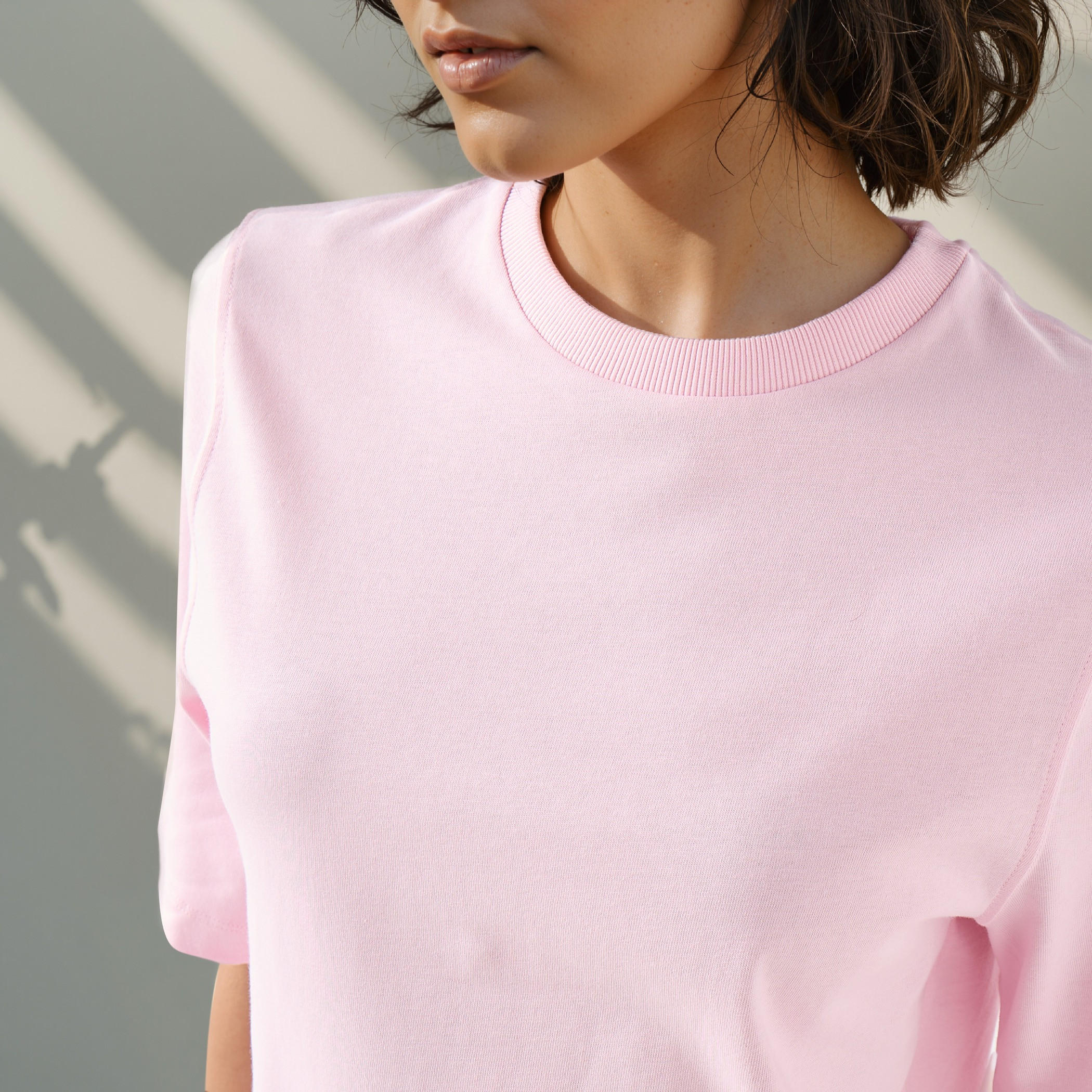 Relaxed Fit Crew Neck Cotton T-shirt-women-clothing-tshirts-image-4