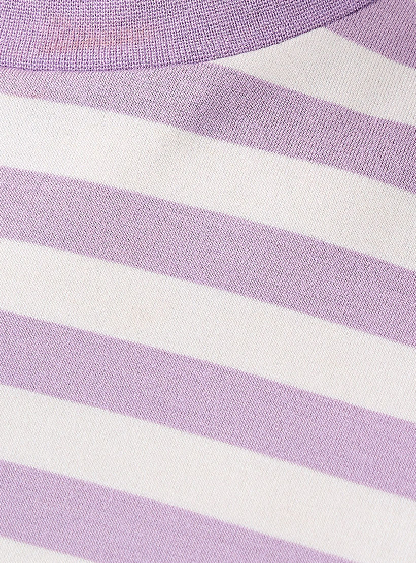 Striped Viscose Crew Neck T-shirt-women-clothing-tshirts-image-5