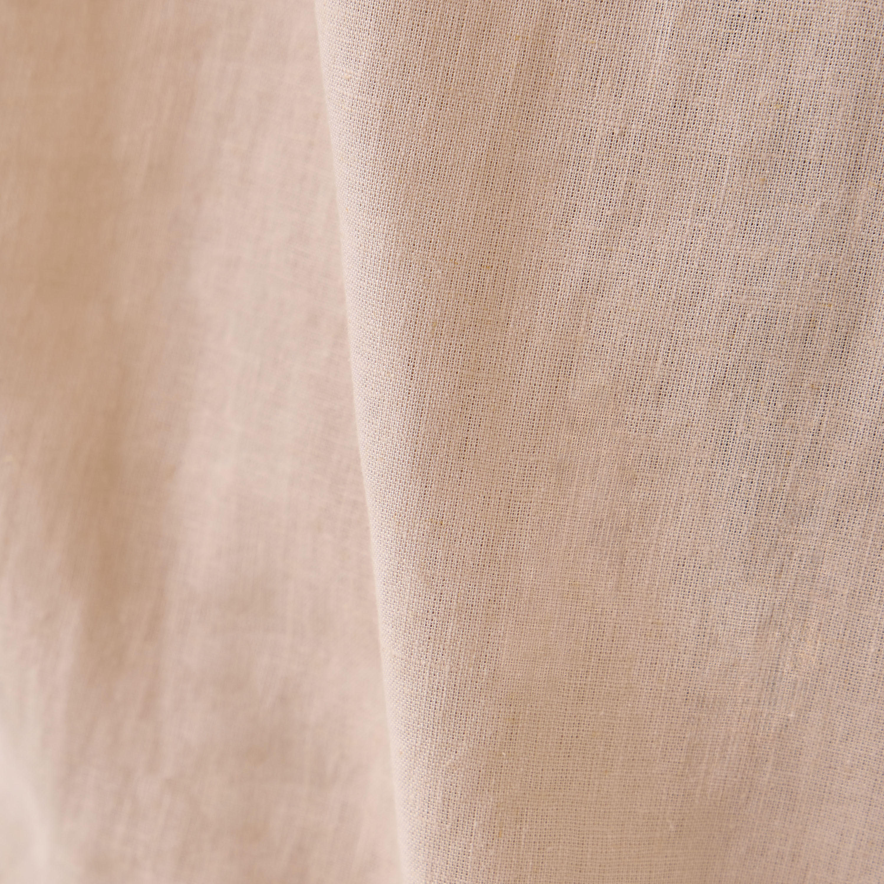 Regular Fit Linen Blend Collared Top with Extended Sleeves-women-clothing-shirtsandblouses-blouses-image-5
