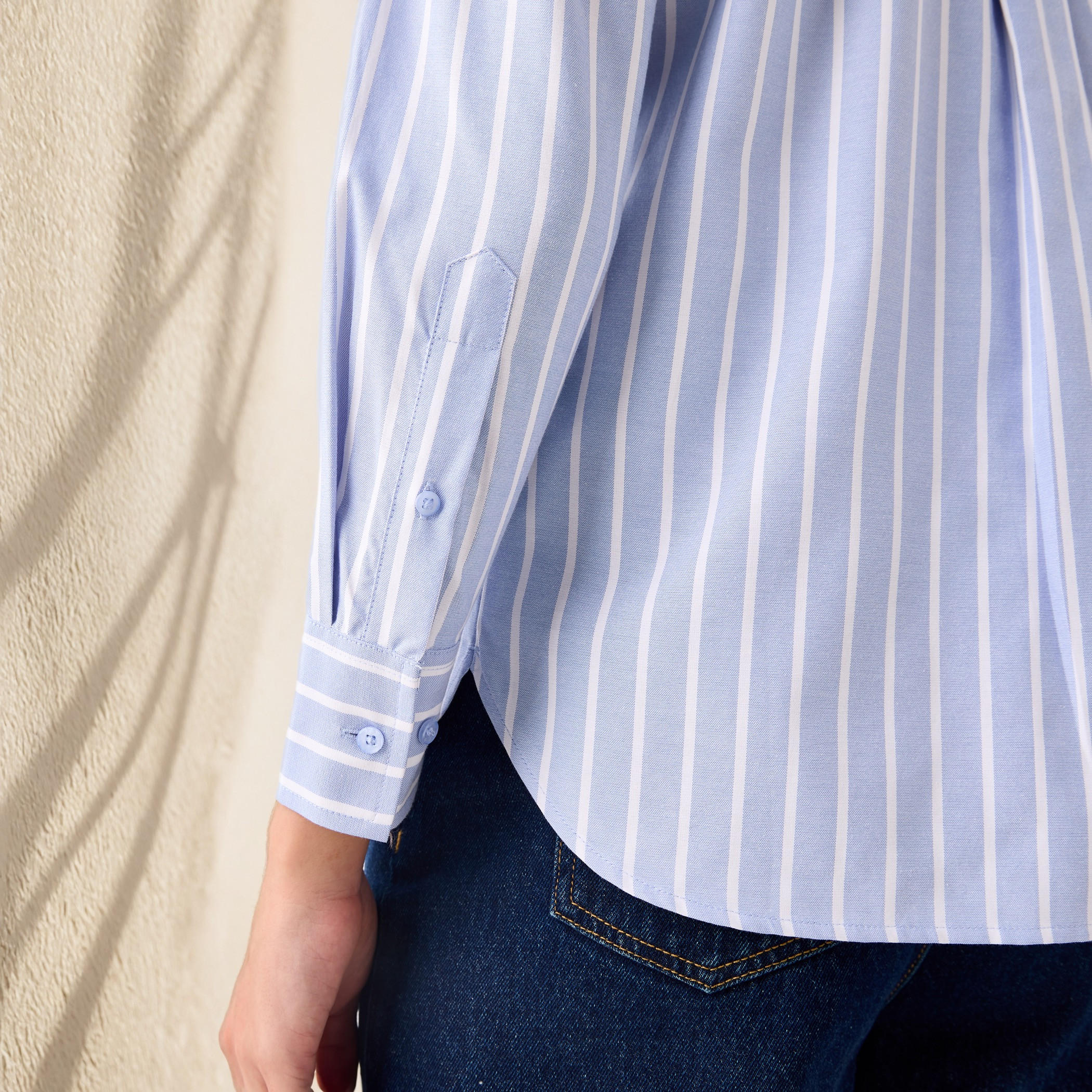 Regular Fit Striped Oxford Shirt-women-clothing-shirtsandblouses-shirts-image-4