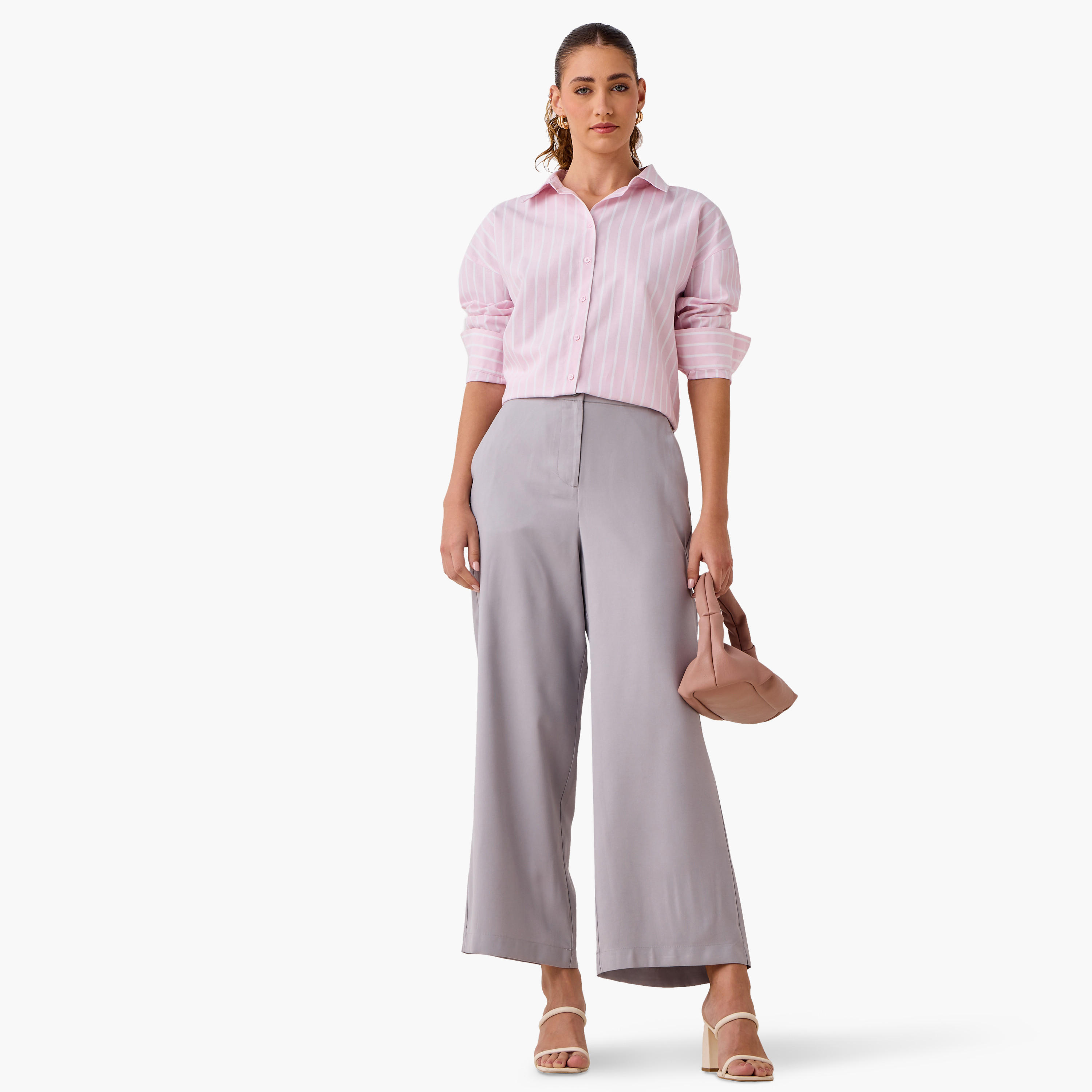 Regular Fit Striped Oxford Shirt-women-clothing-shirtsandblouses-shirts-image-2