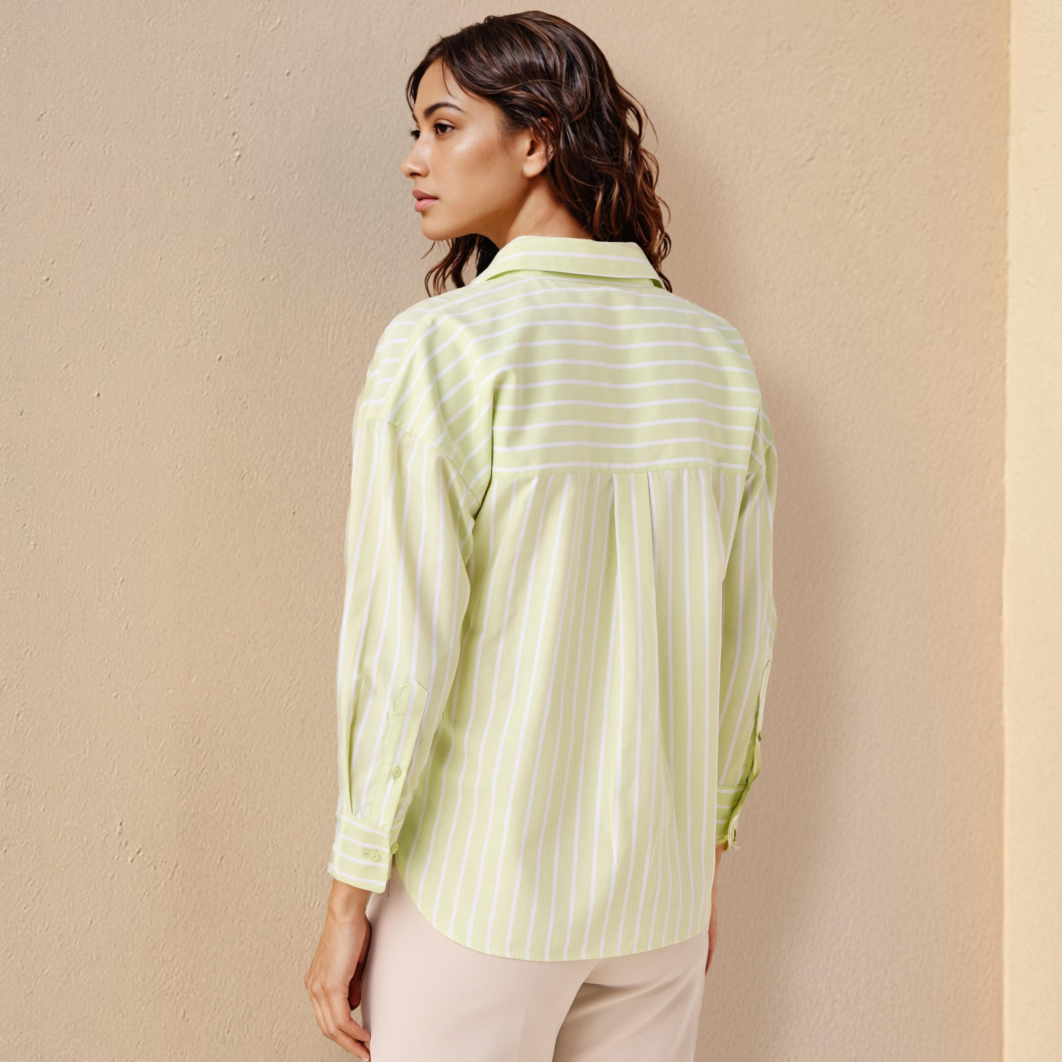Regular Fit Striped Oxford Shirt-women-clothing-shirtsandblouses-shirts-image-3