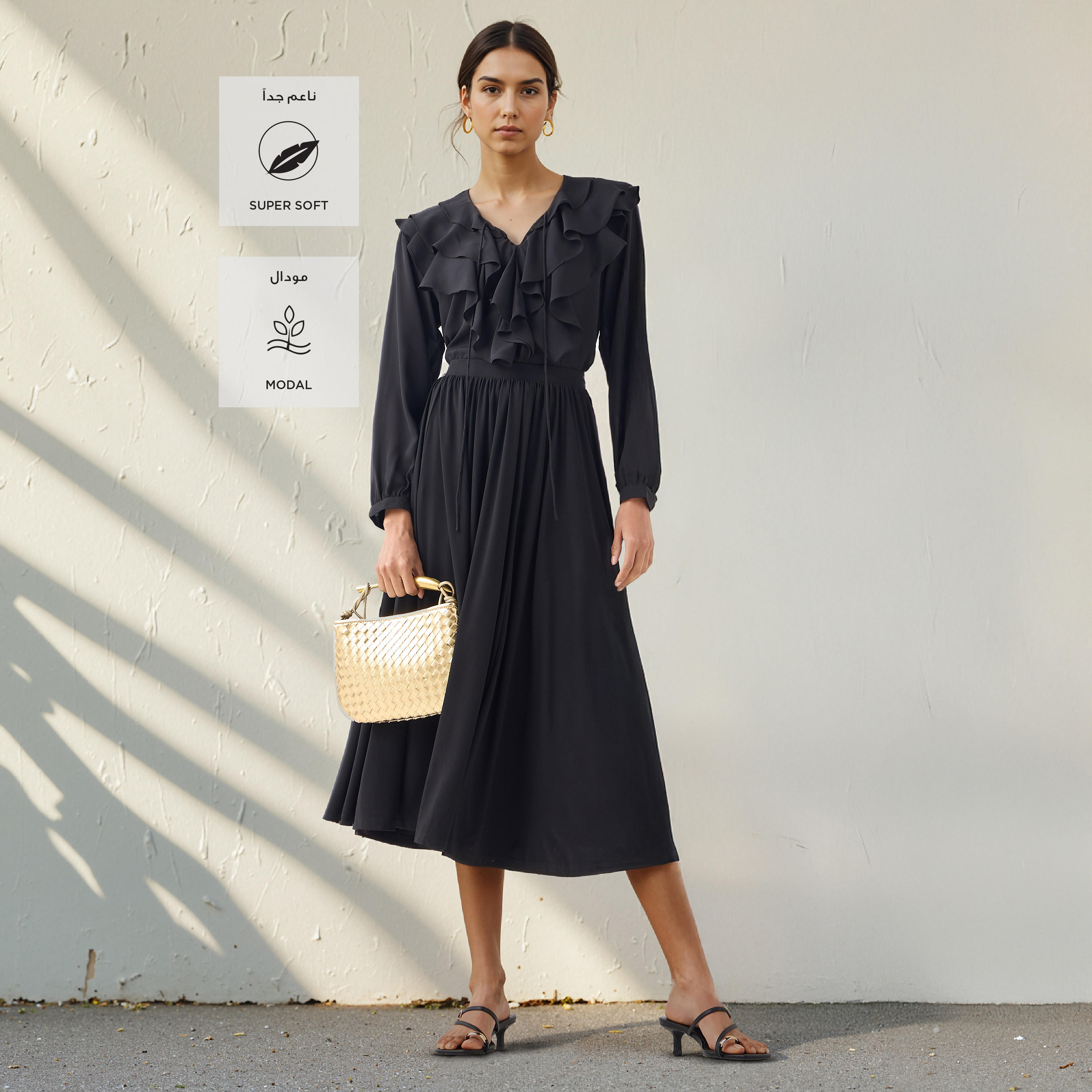 Pleated Flared Skirt with Flexi Comfort Elasticated Waistband-women-clothing-bottoms-skirts-image-2