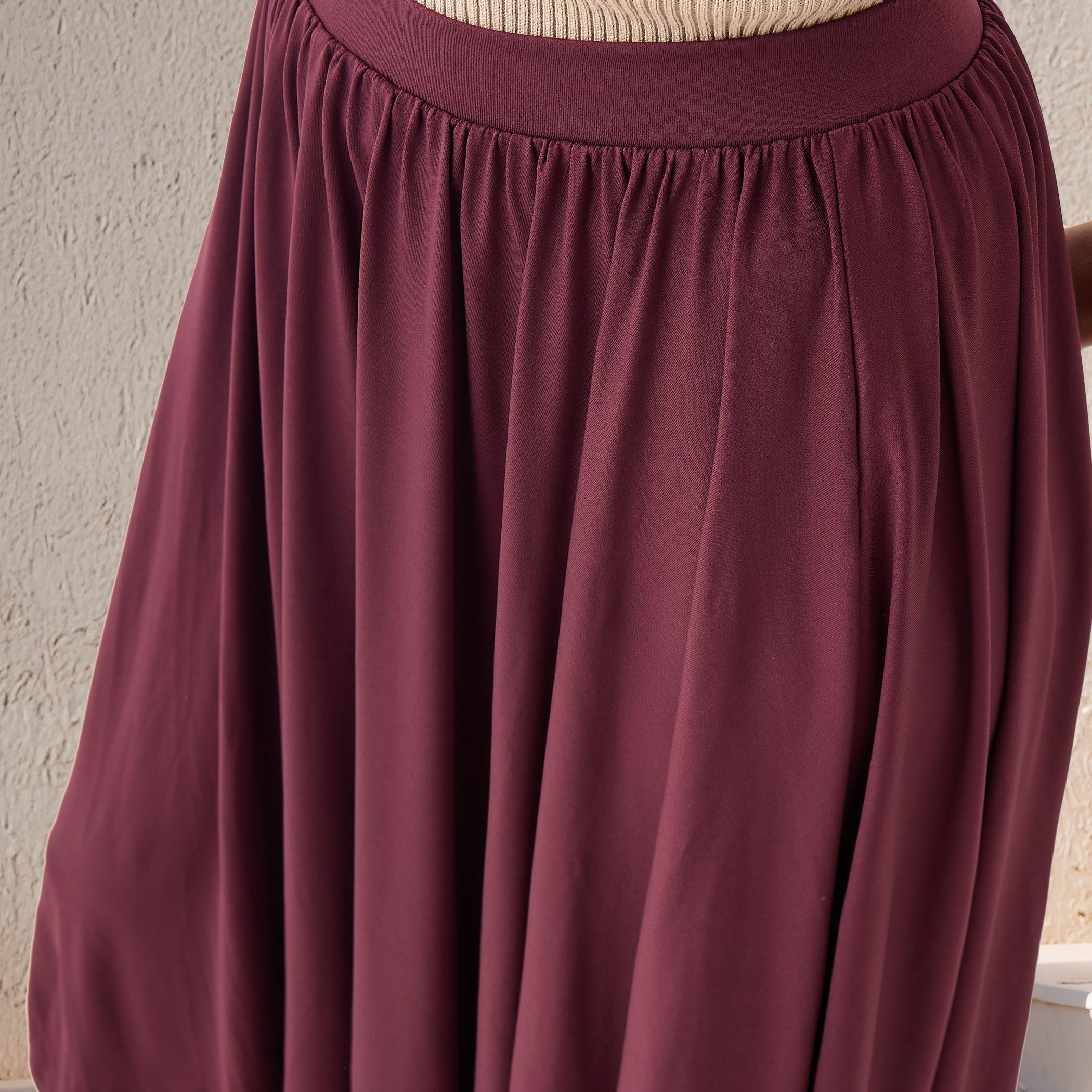Pleated Flared Skirt with Flexi Comfort Elasticated Waistband-women-clothing-bottoms-skirts-image-4