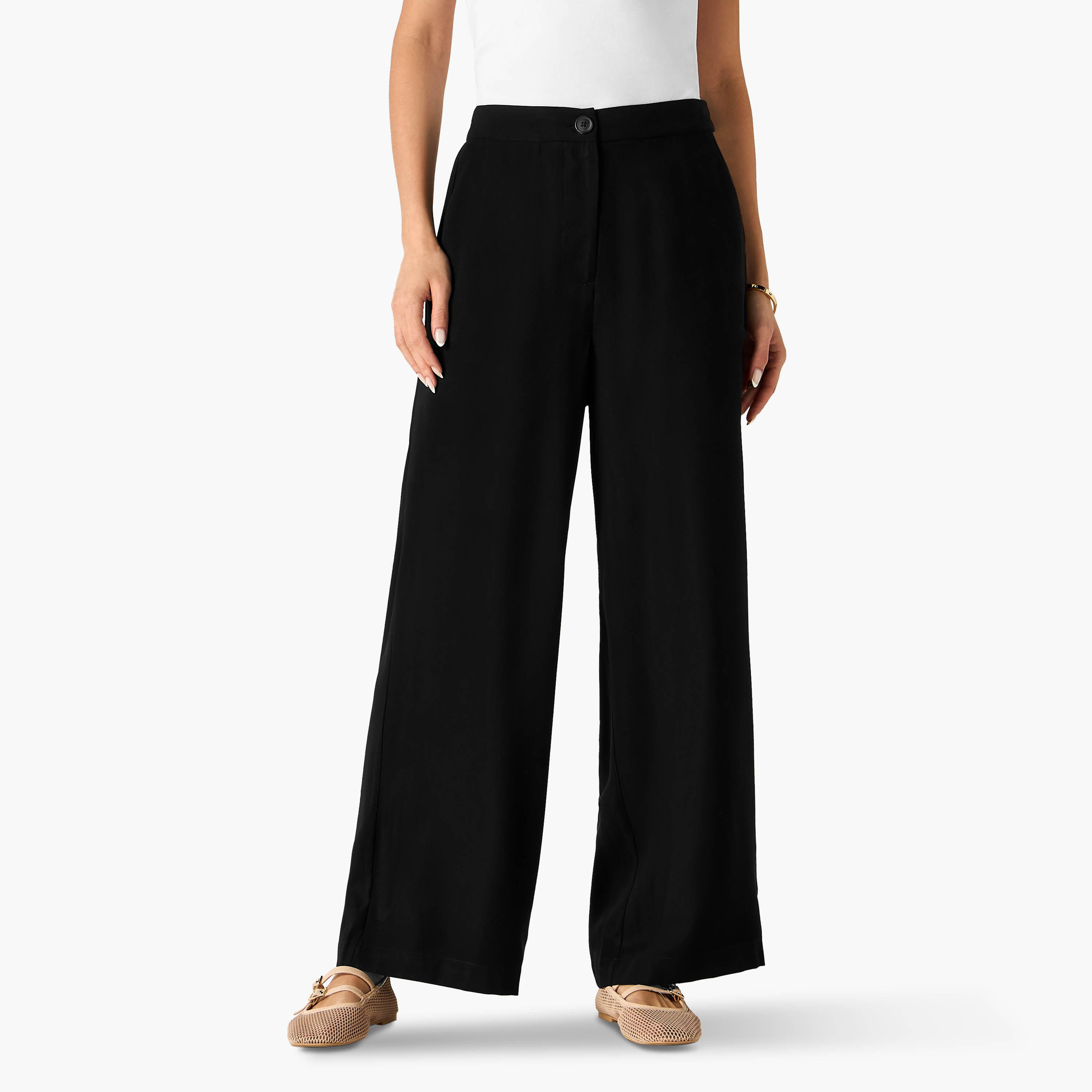 بنطلون تويل بأرجل واسعة وجيوب-women-clothing-bottoms-trousers-image-5