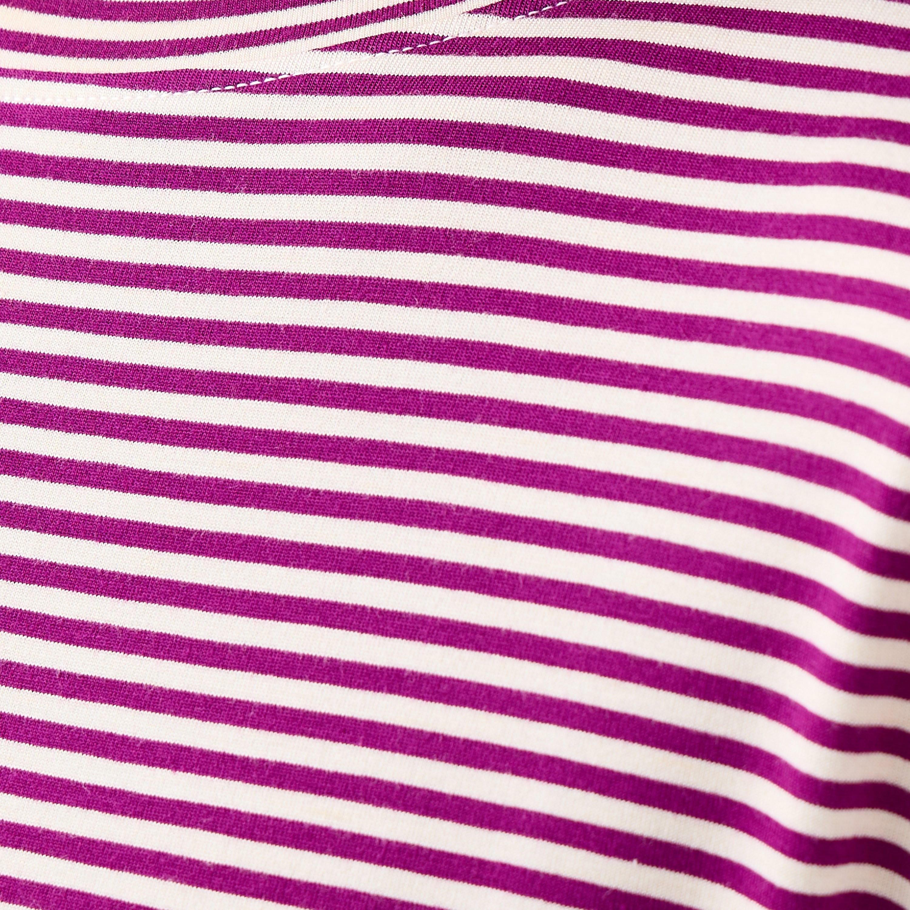 Striped T-shirt with Drop Shoulder Sleeves-women-clothing-tshirts-image-5