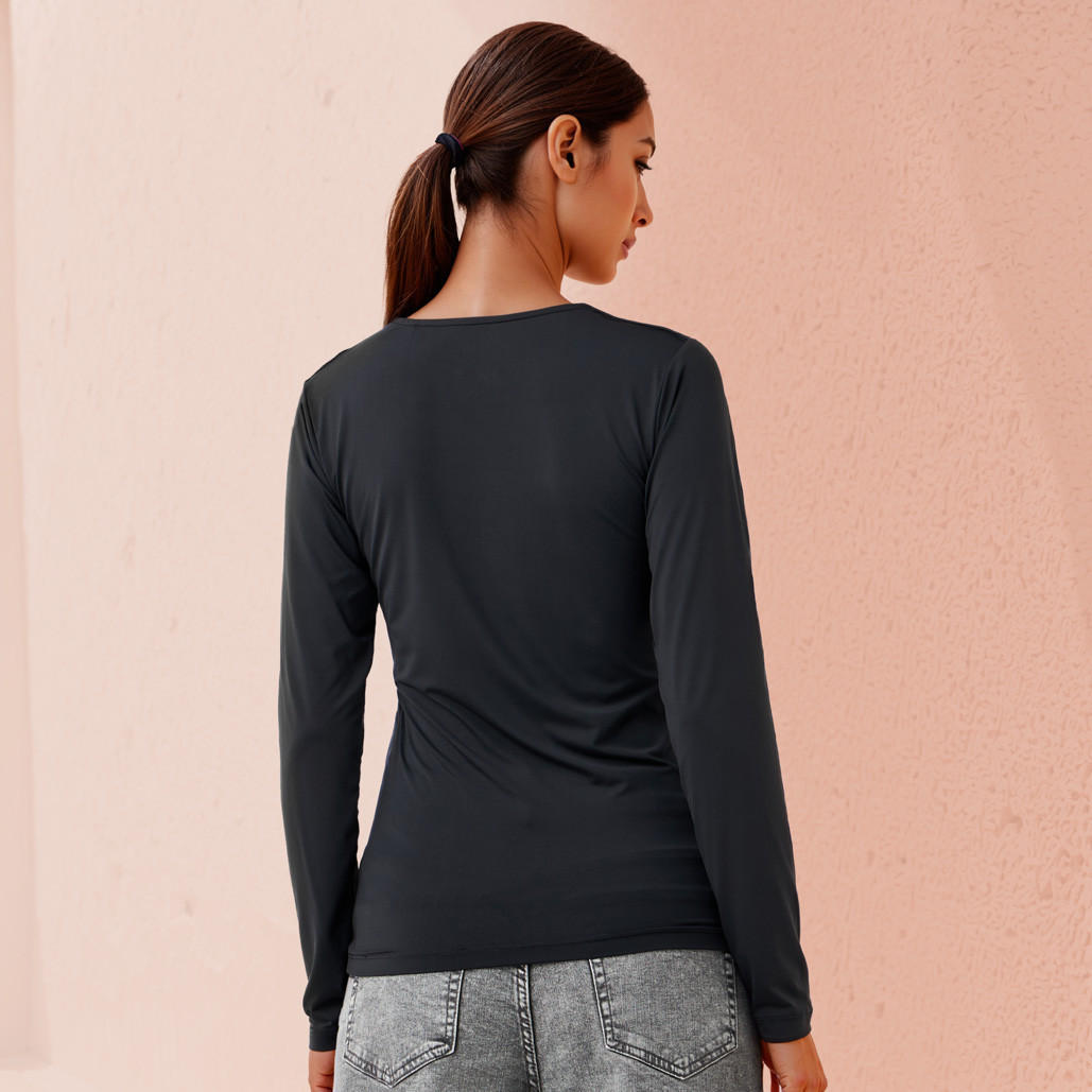 تيشيرت بياقة ضيقة وأكمام طويلة-women-clothing-tshirts-image-3