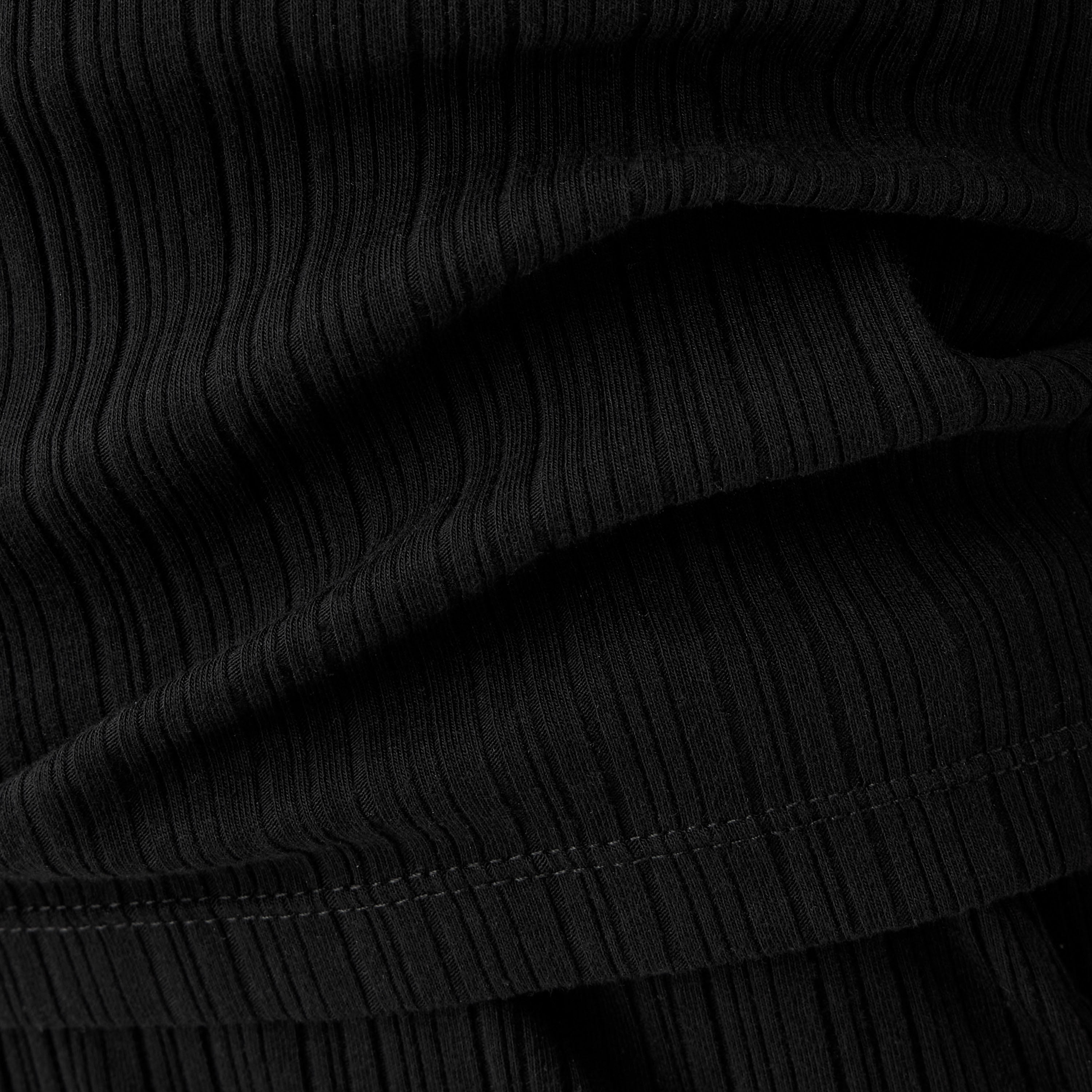 Ribbed Round Neck T-shirt-women-clothing-coordsets-image-5