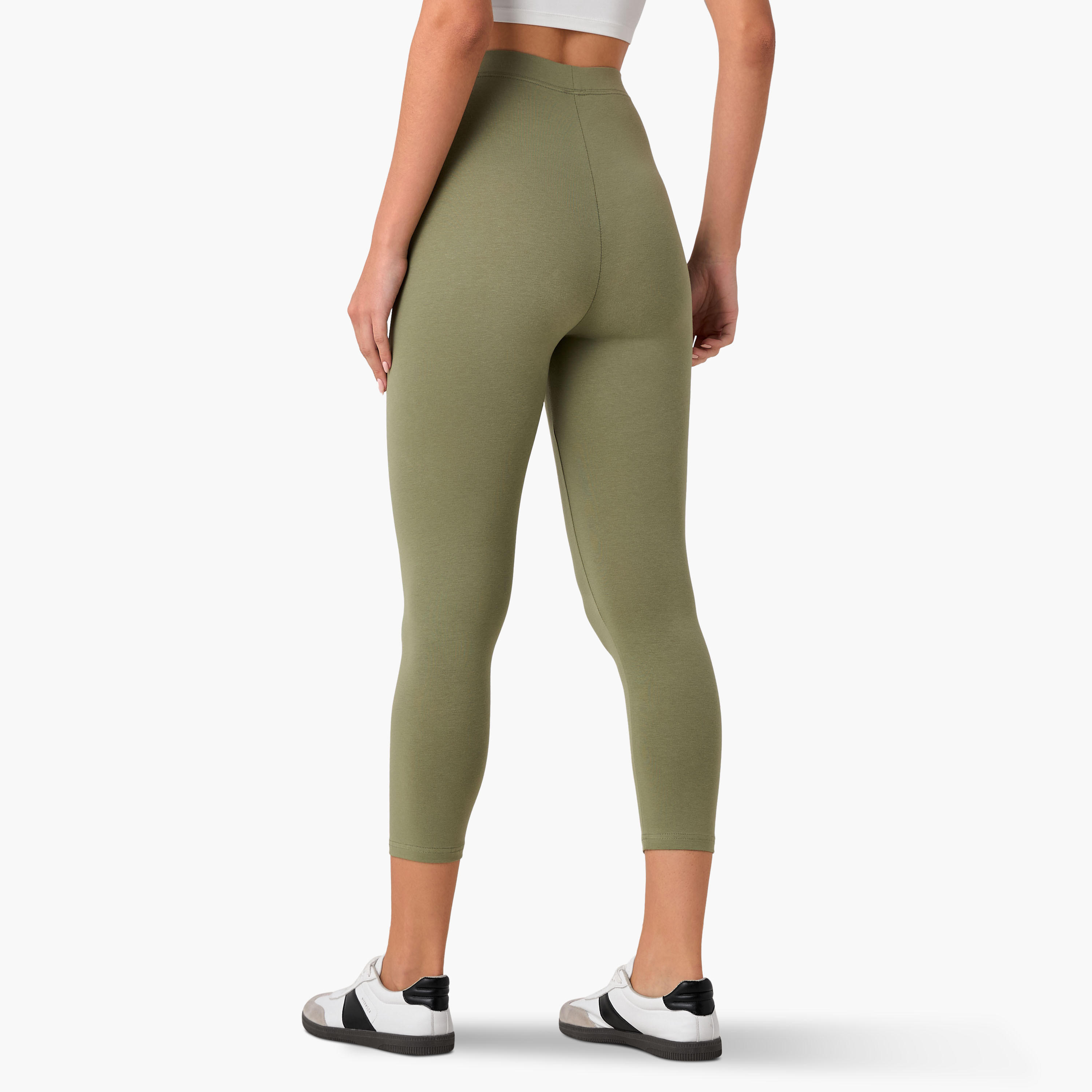 Slim Fit Leggings with Elasticated Waistband-women-clothing-bottoms-leggings-image-3