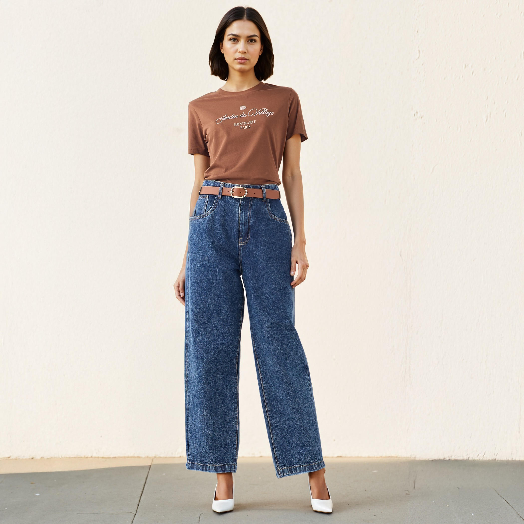 تيشيرت بياقة ضيقة وطبعات-women-clothing-tshirts-image-2