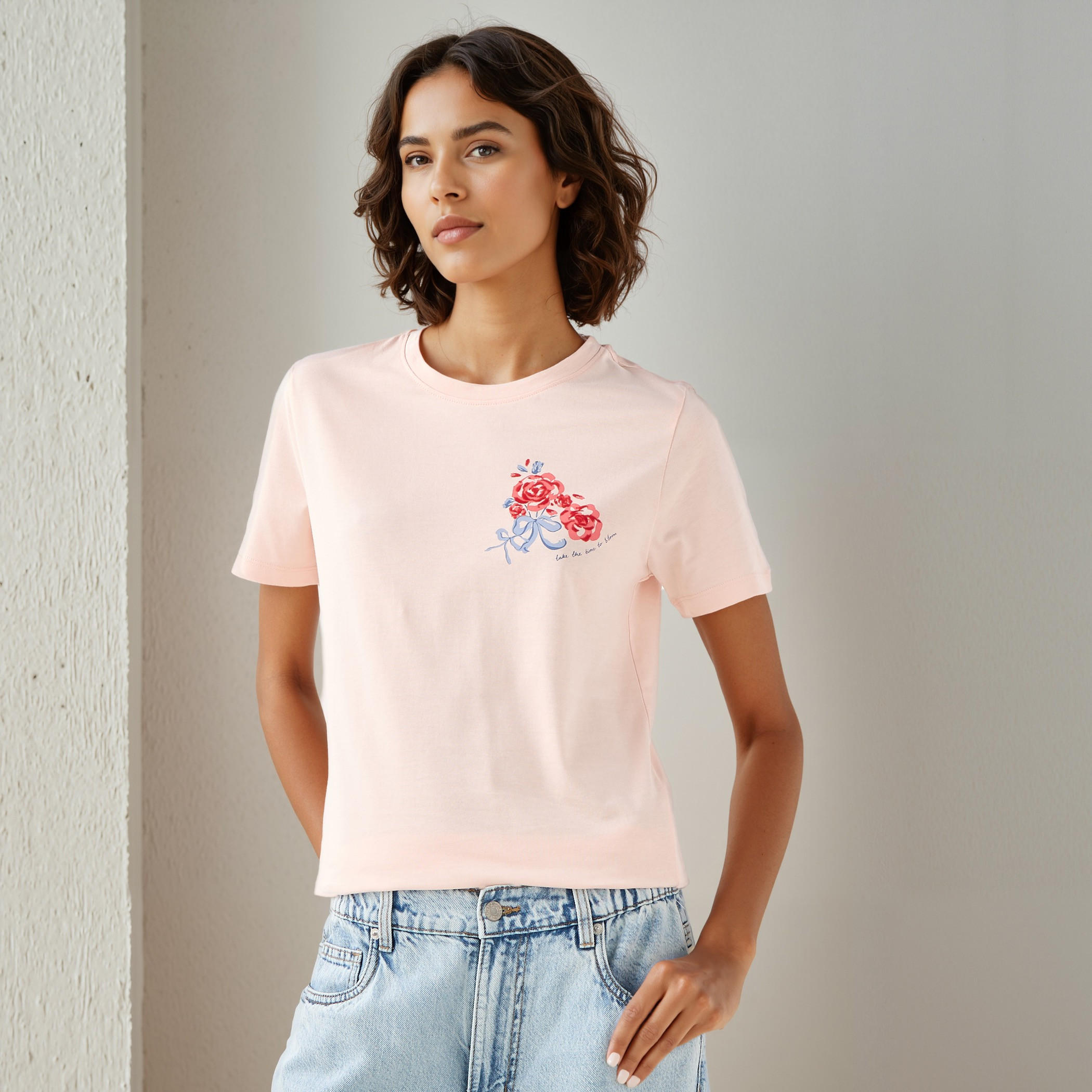 Floral Sketch Art Print T-shirt-women-clothing-tshirts-image-1