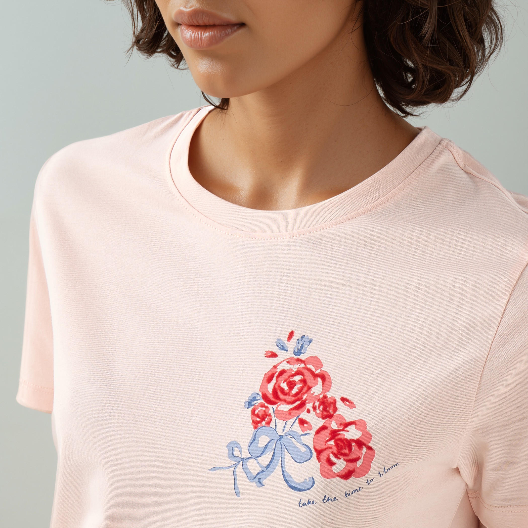 Floral Sketch Art Print T-shirt-women-clothing-tshirts-image-4