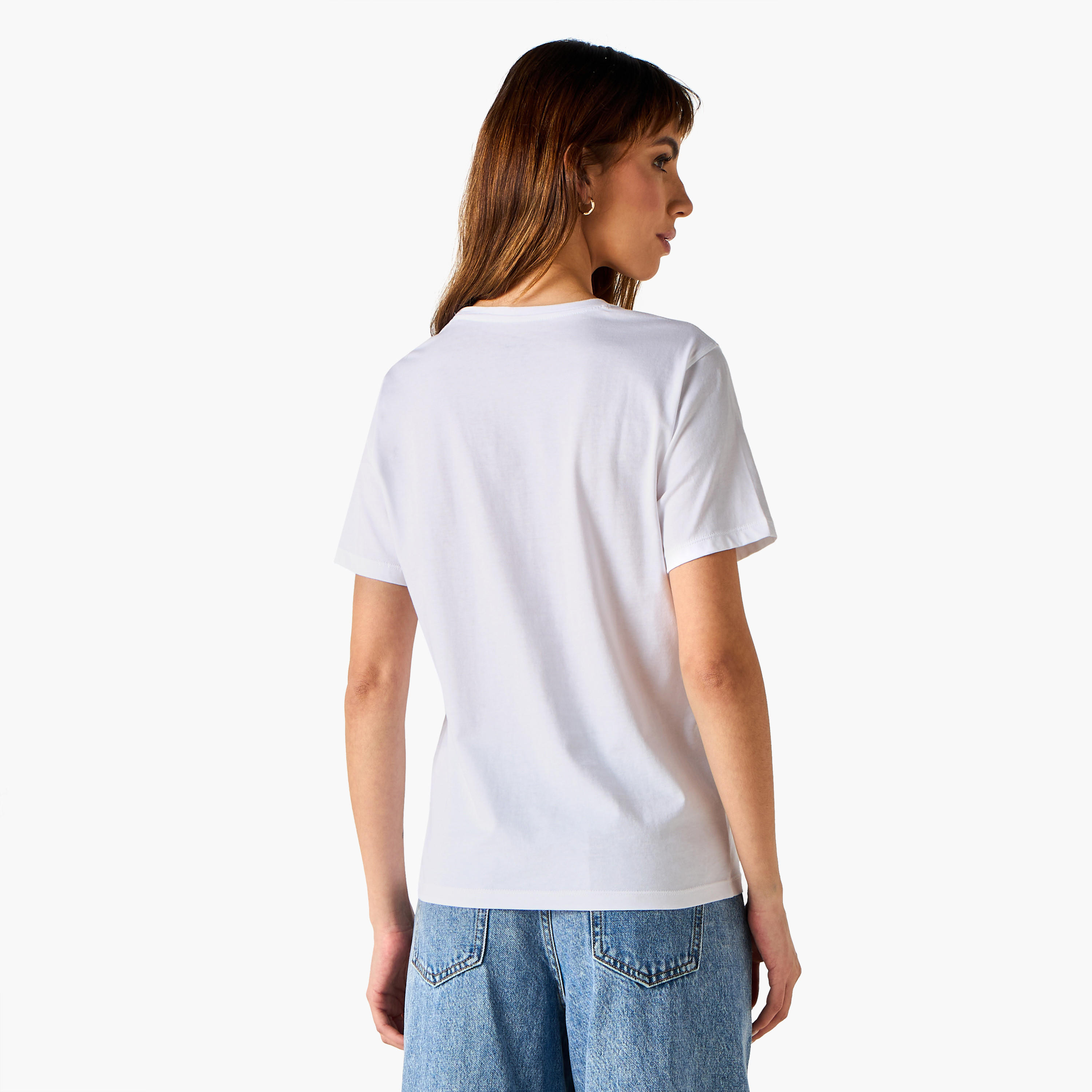 Graphic Print Crew Neck T-shirt-women-clothing-tshirts-image-3