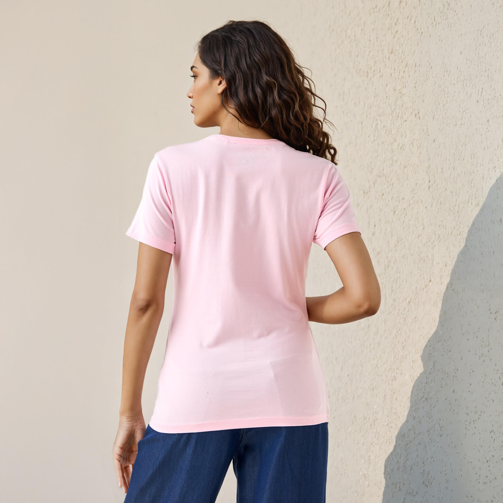 Slim Fit Crew Neck T-shirt-women-clothing-tshirts-image-3