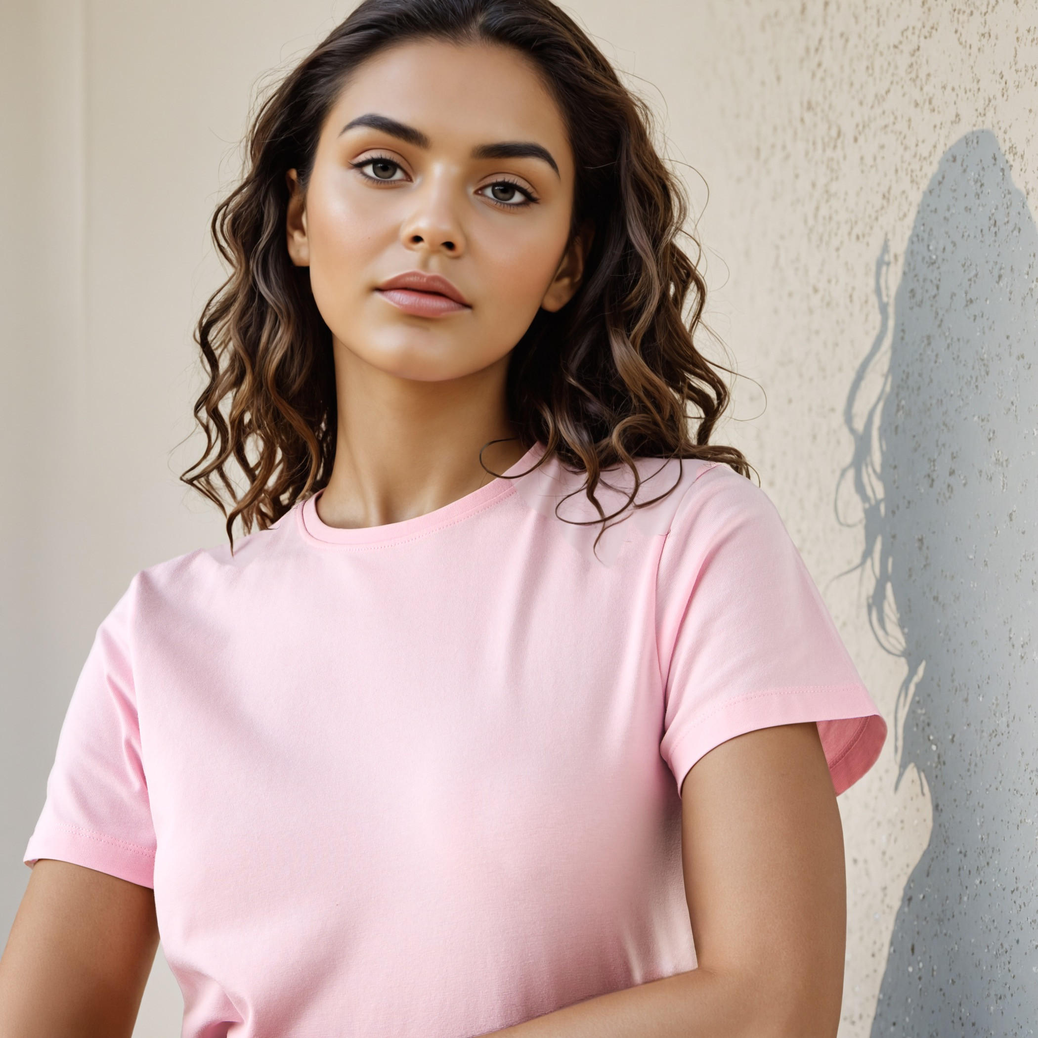 Slim Fit Crew Neck T-shirt-women-clothing-tshirts-image-4