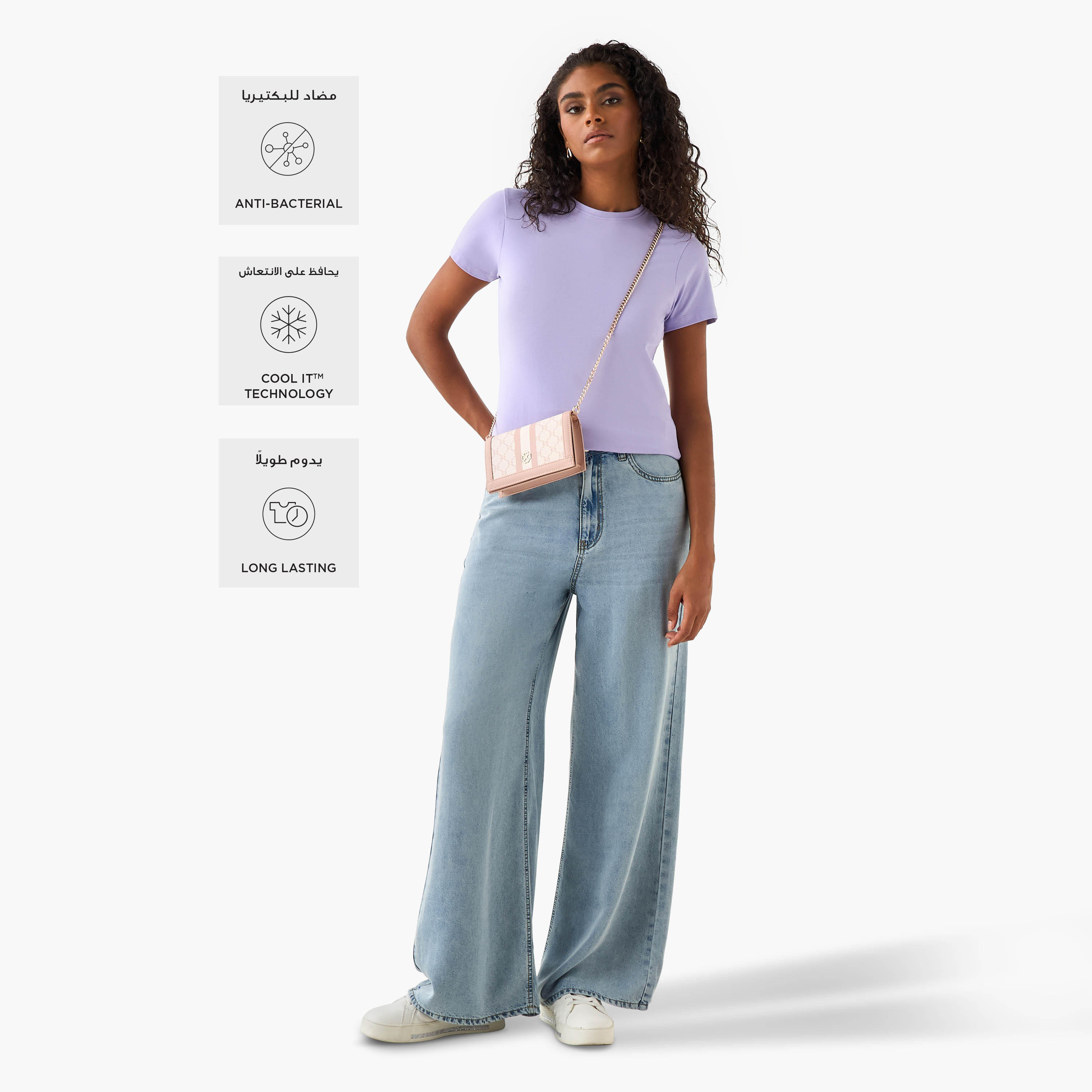 تيشيرت بقصة سليم وياقة ضيقة-women-clothing-tshirts-image-4