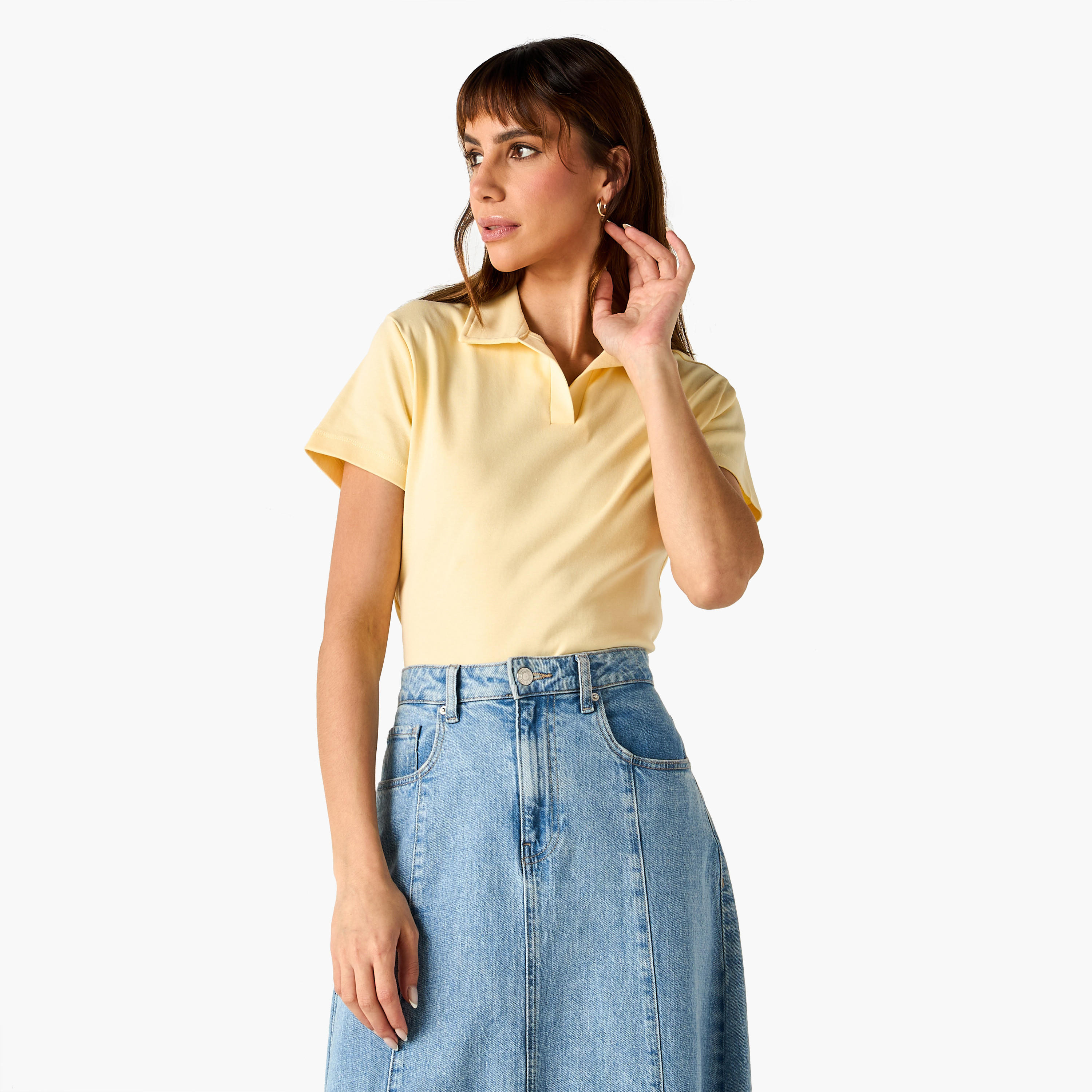 Johnny Collar Polo T-shirt-women-clothing-tshirts-image-1