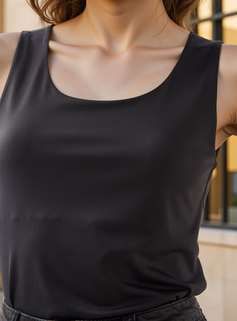 بلوزة قصيرة بقصة عادية-women-clothing-tshirts-image-4