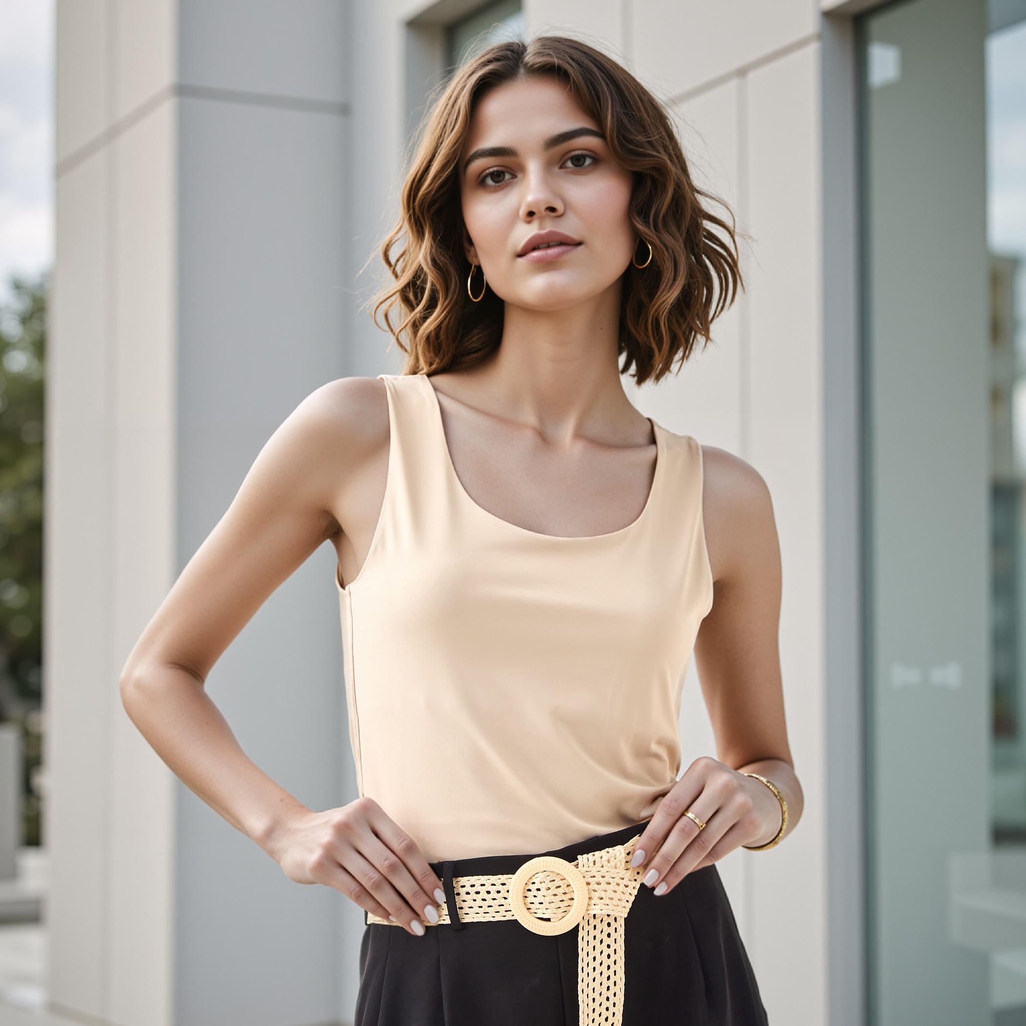 بلوزة قصيرة بقصة عادية-women-clothing-tshirts-image-5