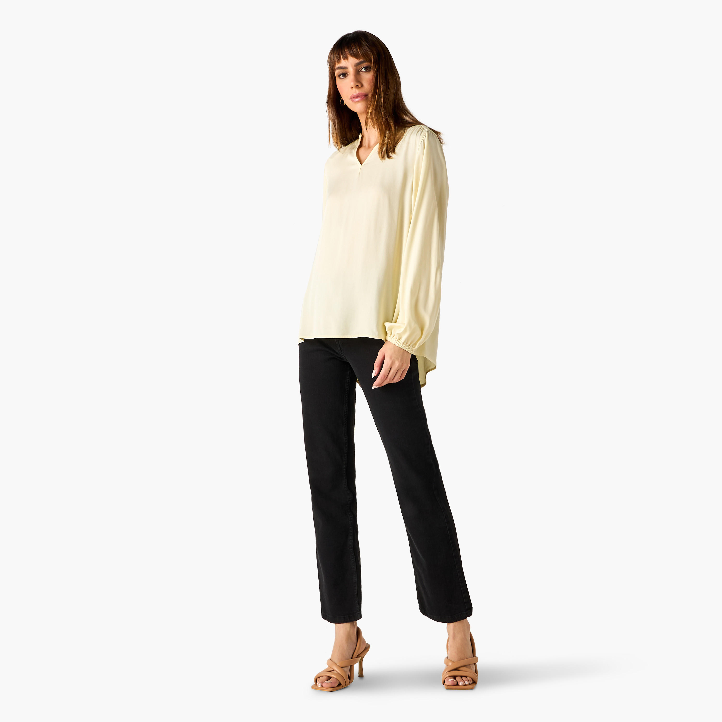 Mandarin Collar Viscose Top-women-clothing-shirtsandblouses-blouses-image-2