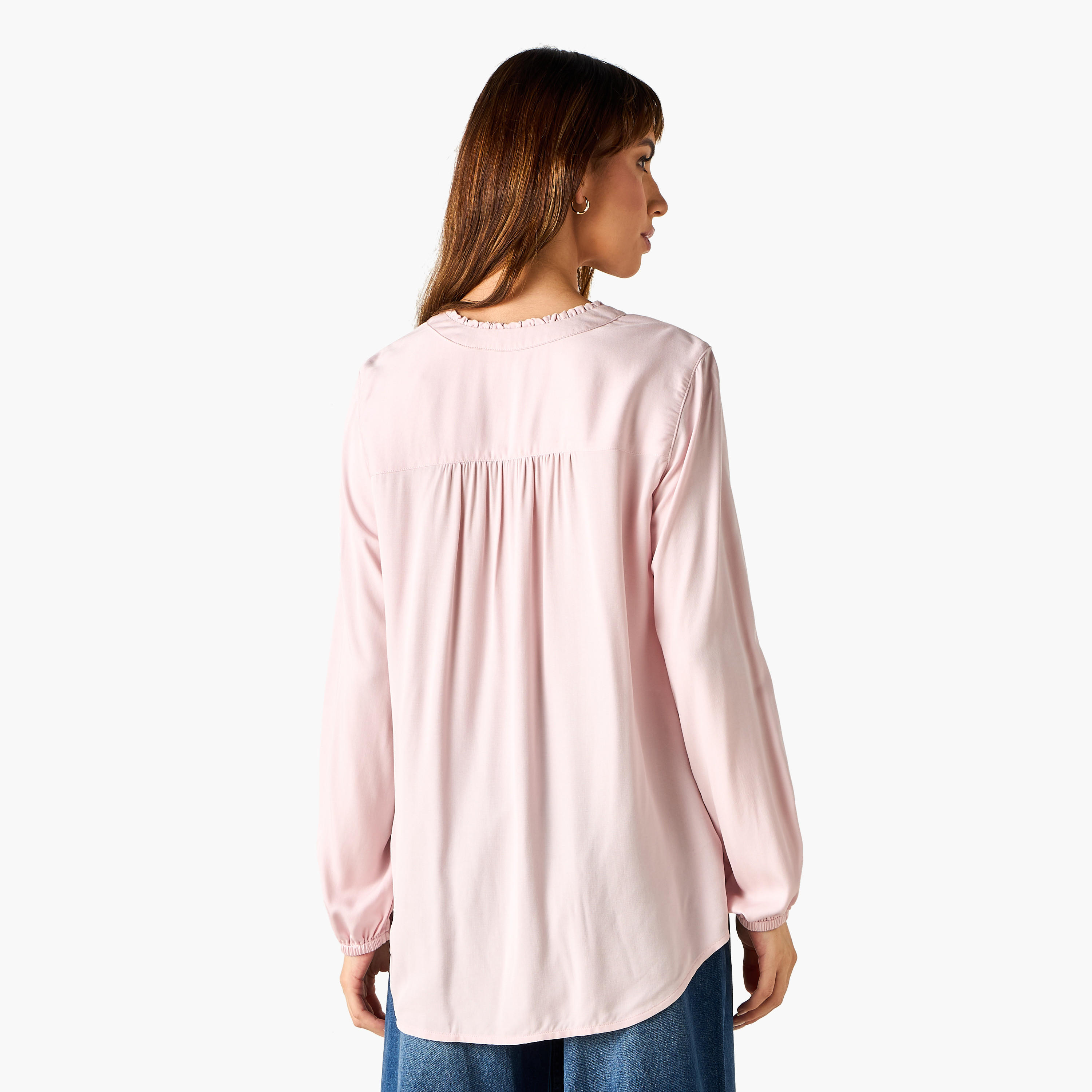 Mandarin Collar Viscose Top-women-clothing-shirtsandblouses-blouses-image-3