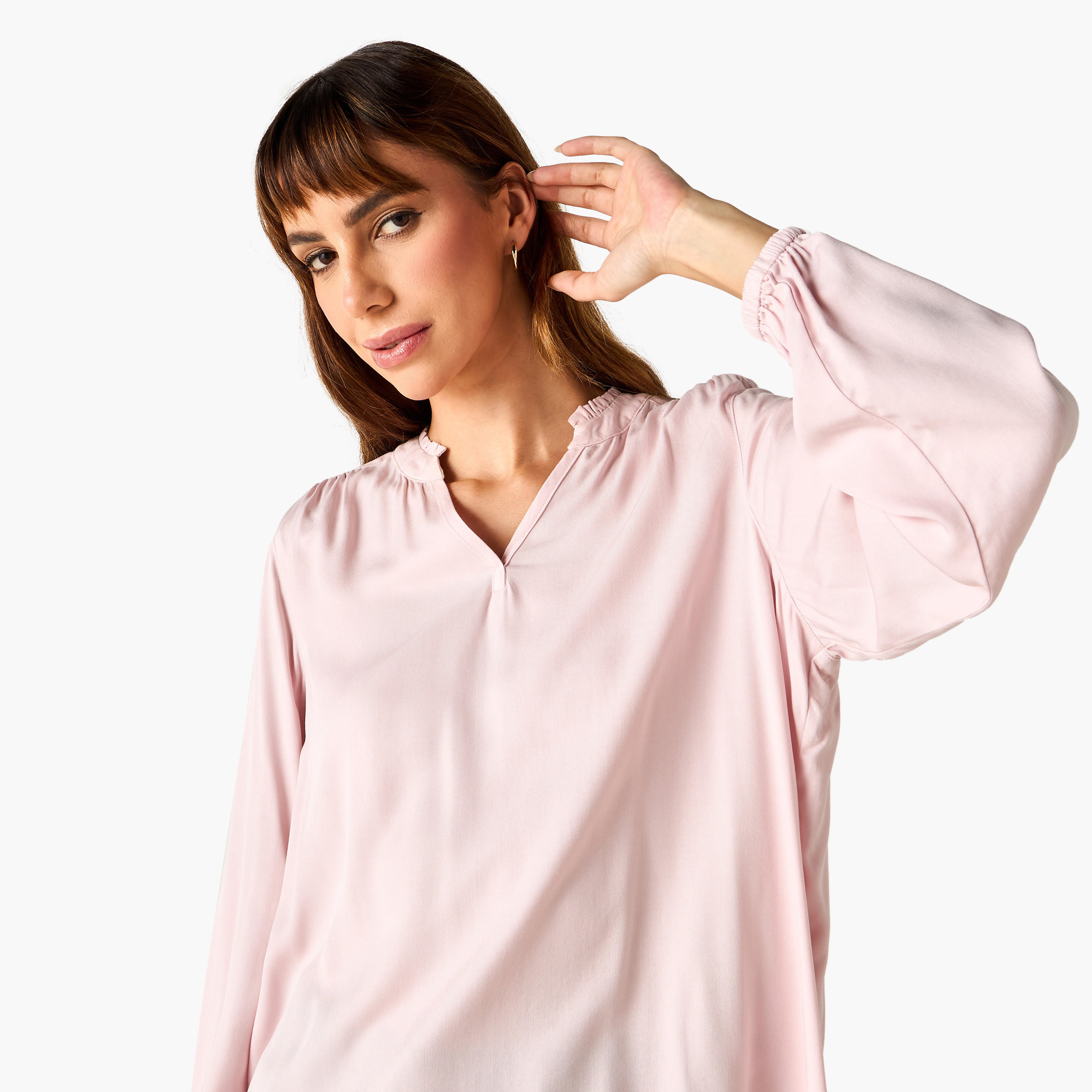 Mandarin Collar Viscose Top-women-clothing-shirtsandblouses-blouses-image-4