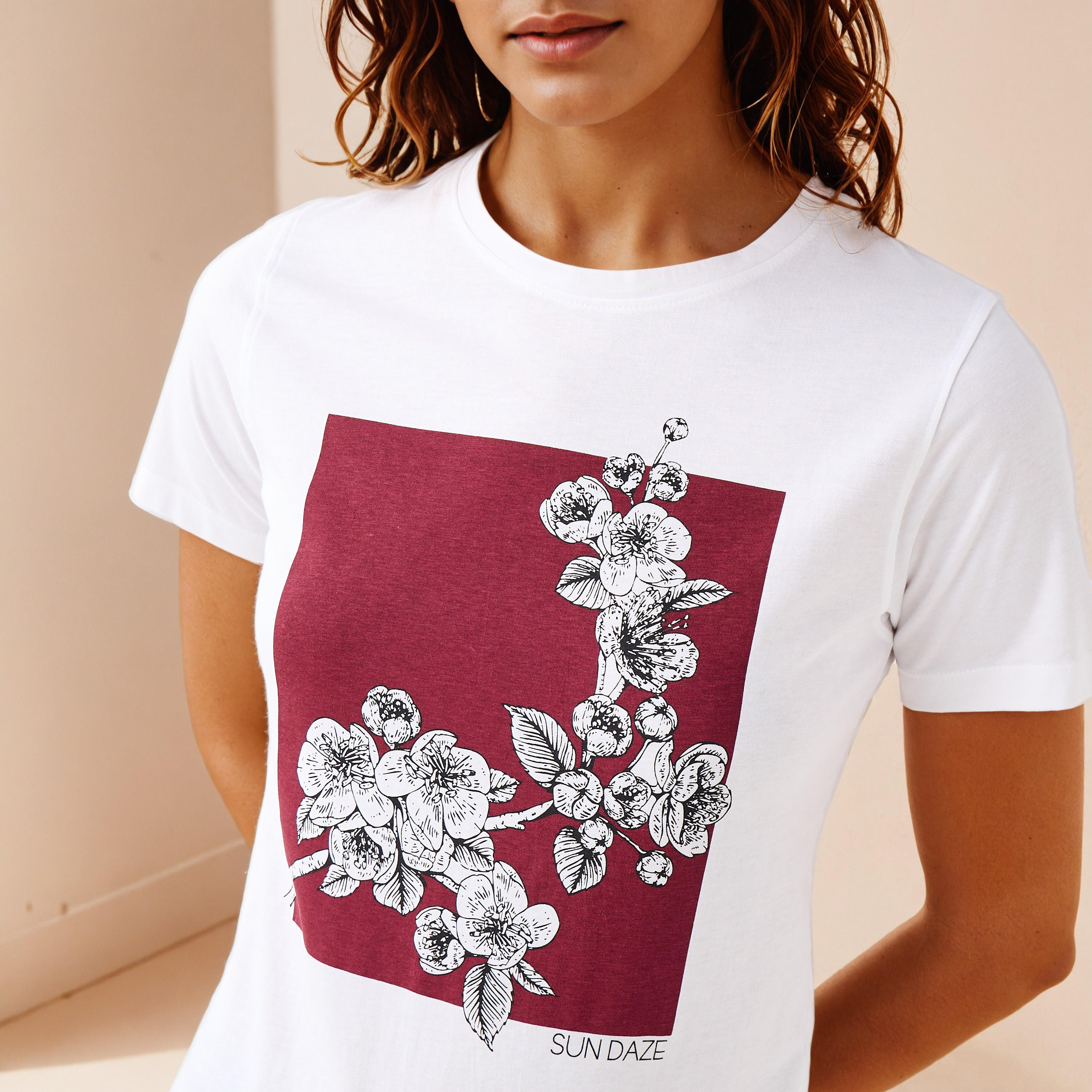 Slogan Print T-shirt-women-clothing-tshirts-image-4