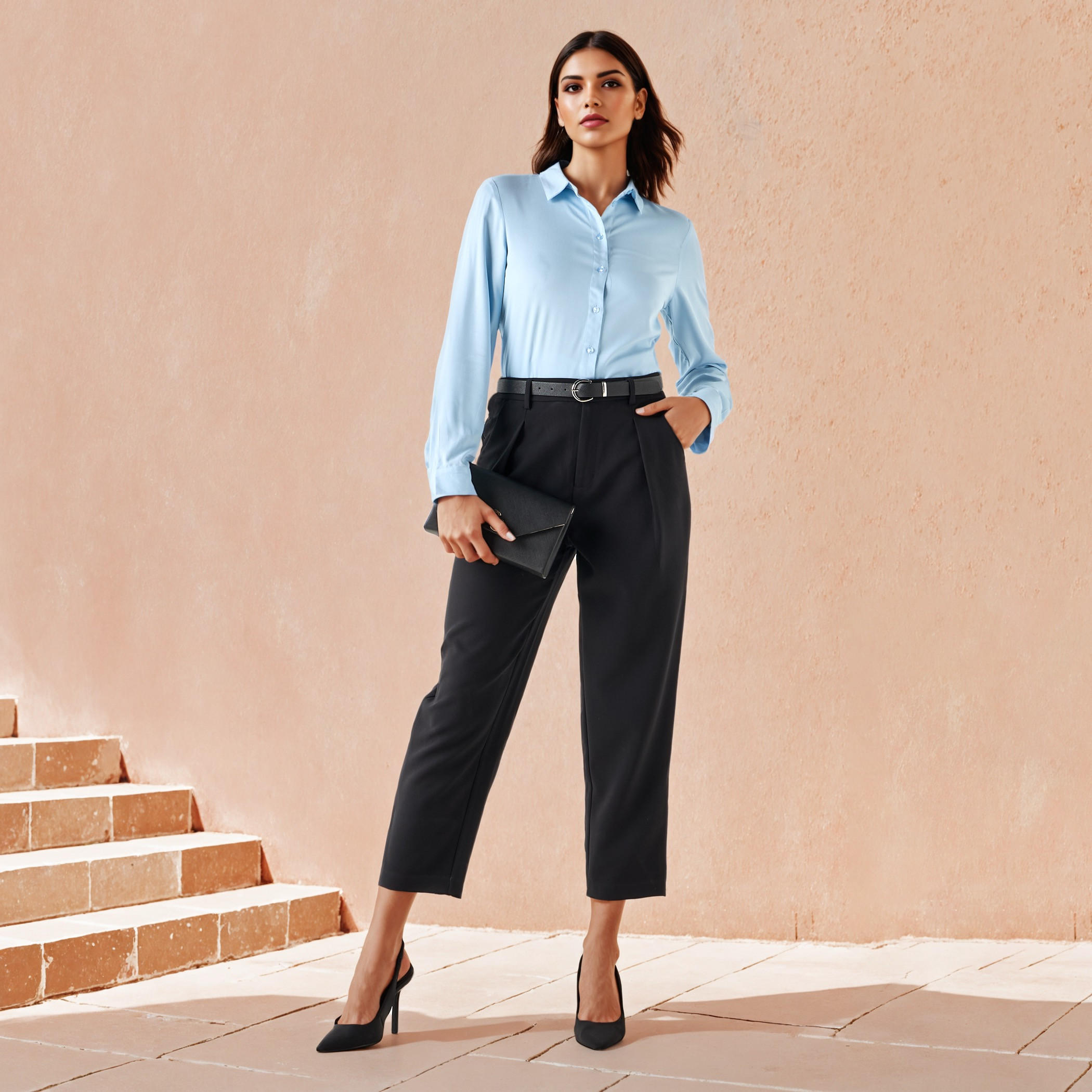 Regular Fit Collared Viscose Shirt-women-clothing-shirtsandblouses-shirts-image-2